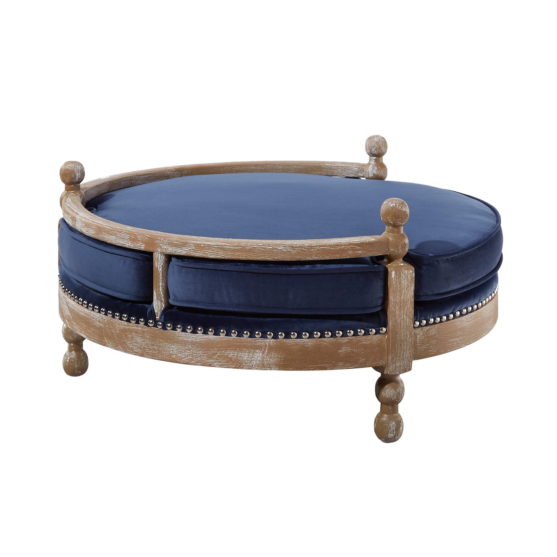 Hound Navy Performance Velvet Pet Navy - ON FINAL SALE by Tov Furniture