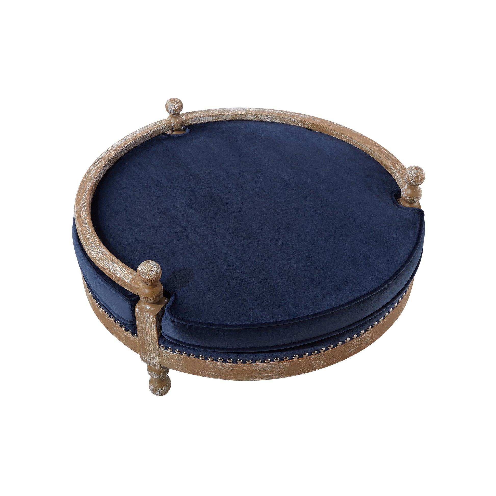 Hound Navy Performance Velvet Pet Navy - ON FINAL SALE by Tov Furniture