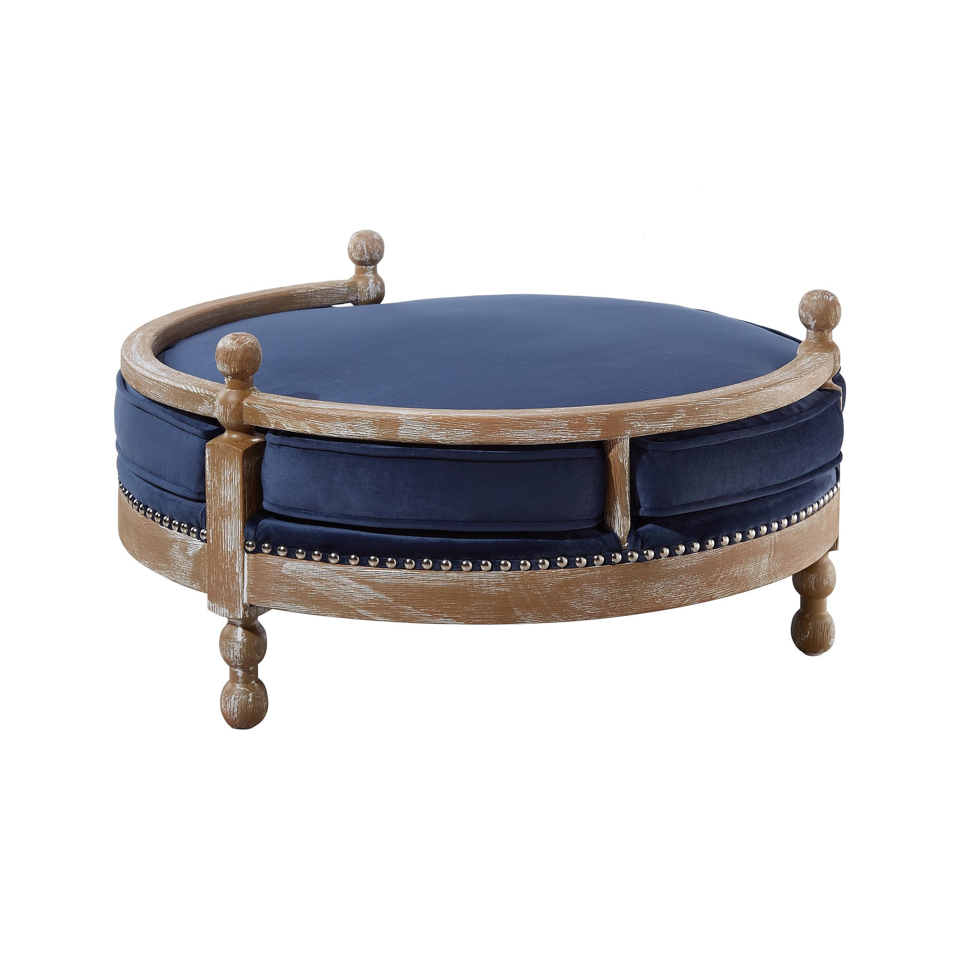 Hound Navy Performance Velvet Pet Navy - ON FINAL SALE by Tov Furniture