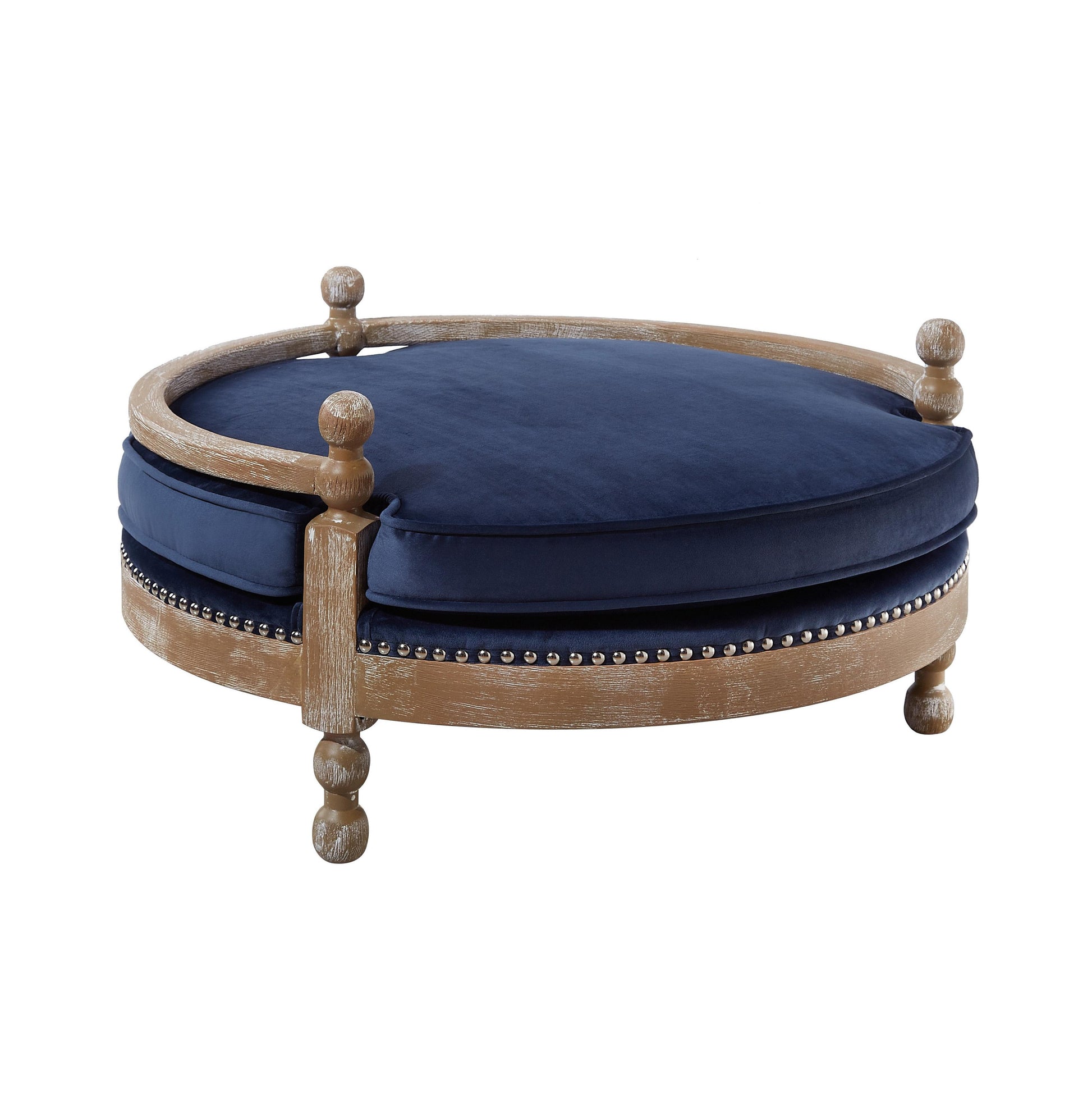 Hound Navy Performance Velvet Pet Navy - ON FINAL SALE by Tov Furniture