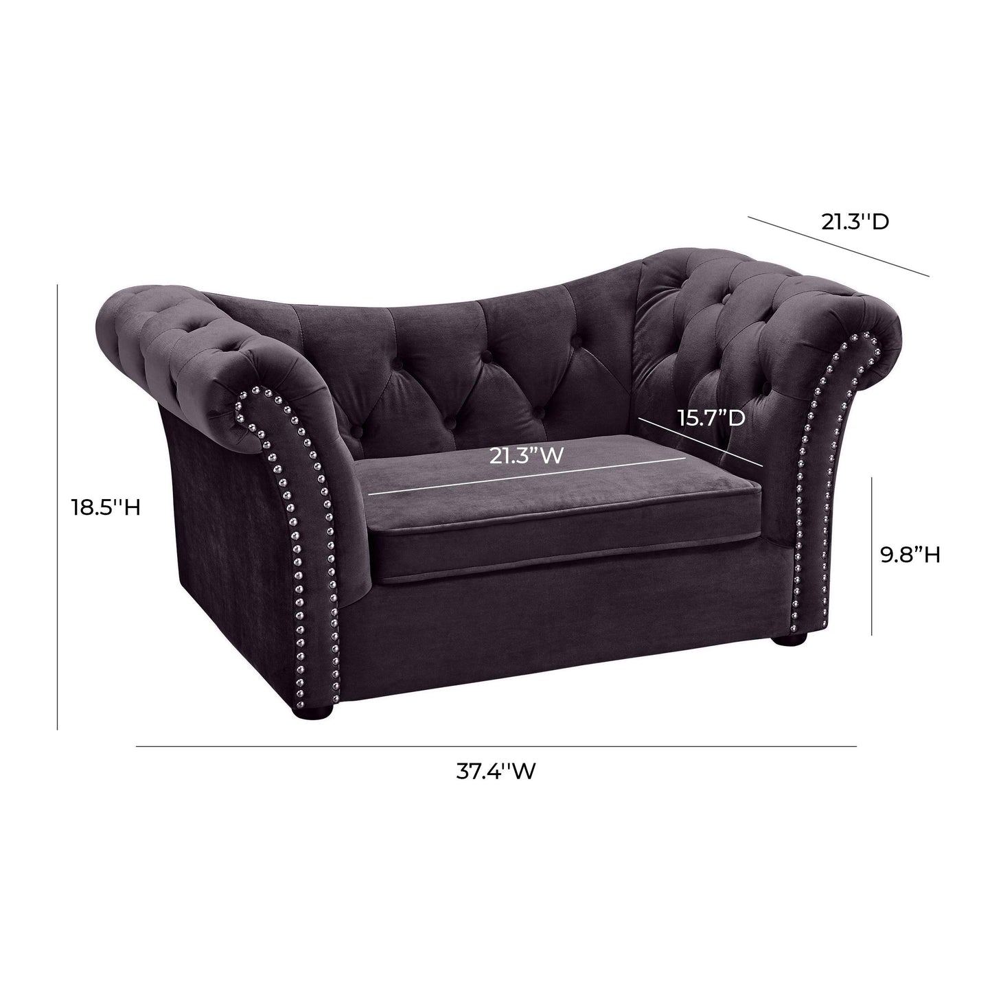 Dachshund Velvet Pet Bed by TOV P2032 N