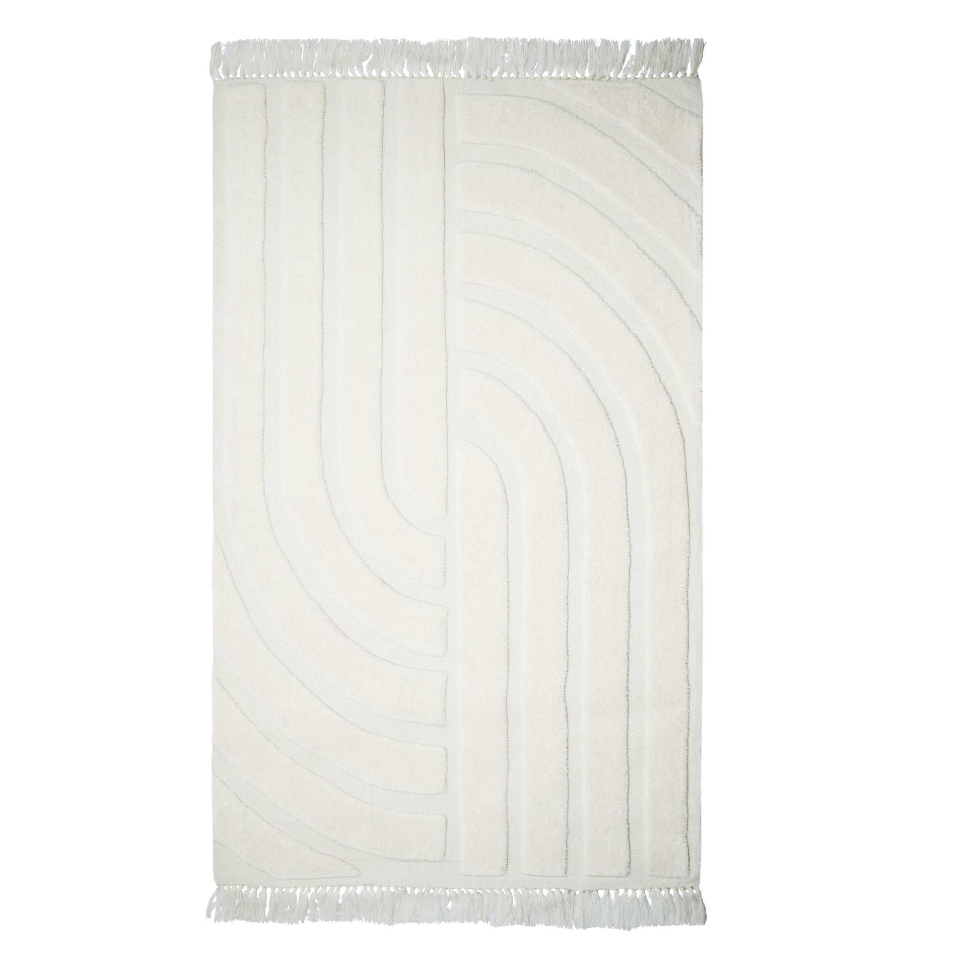 Loop White Area Rug White 8' x 10' by Tov Furniture