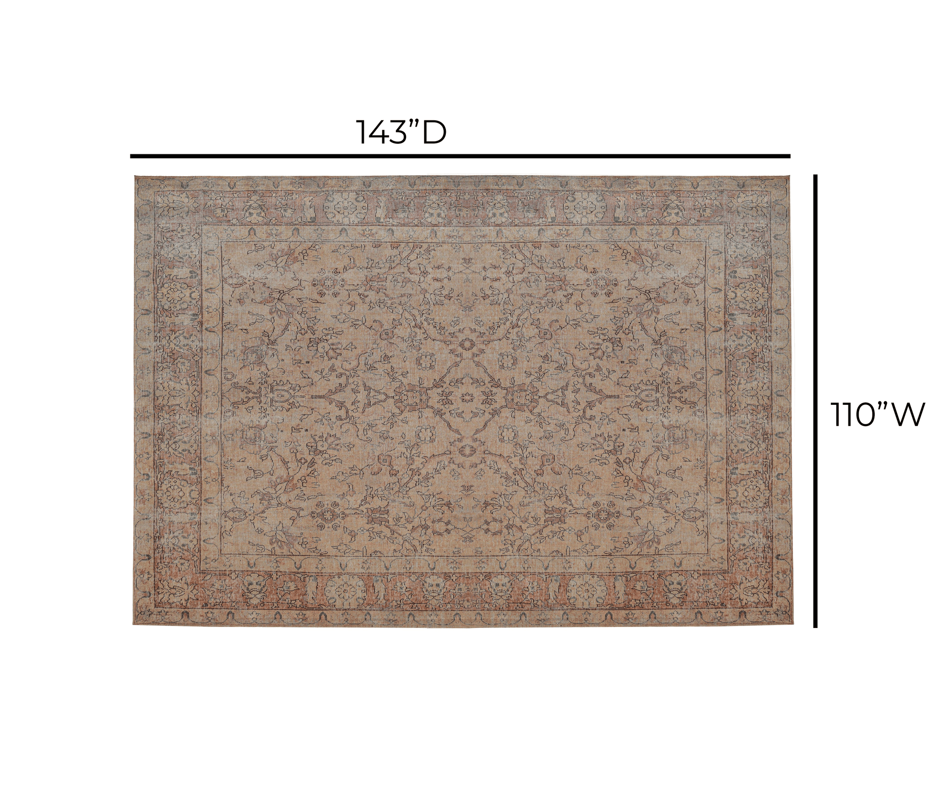 Eden Area Rug Multi 9' x 12' by Tov Furniture