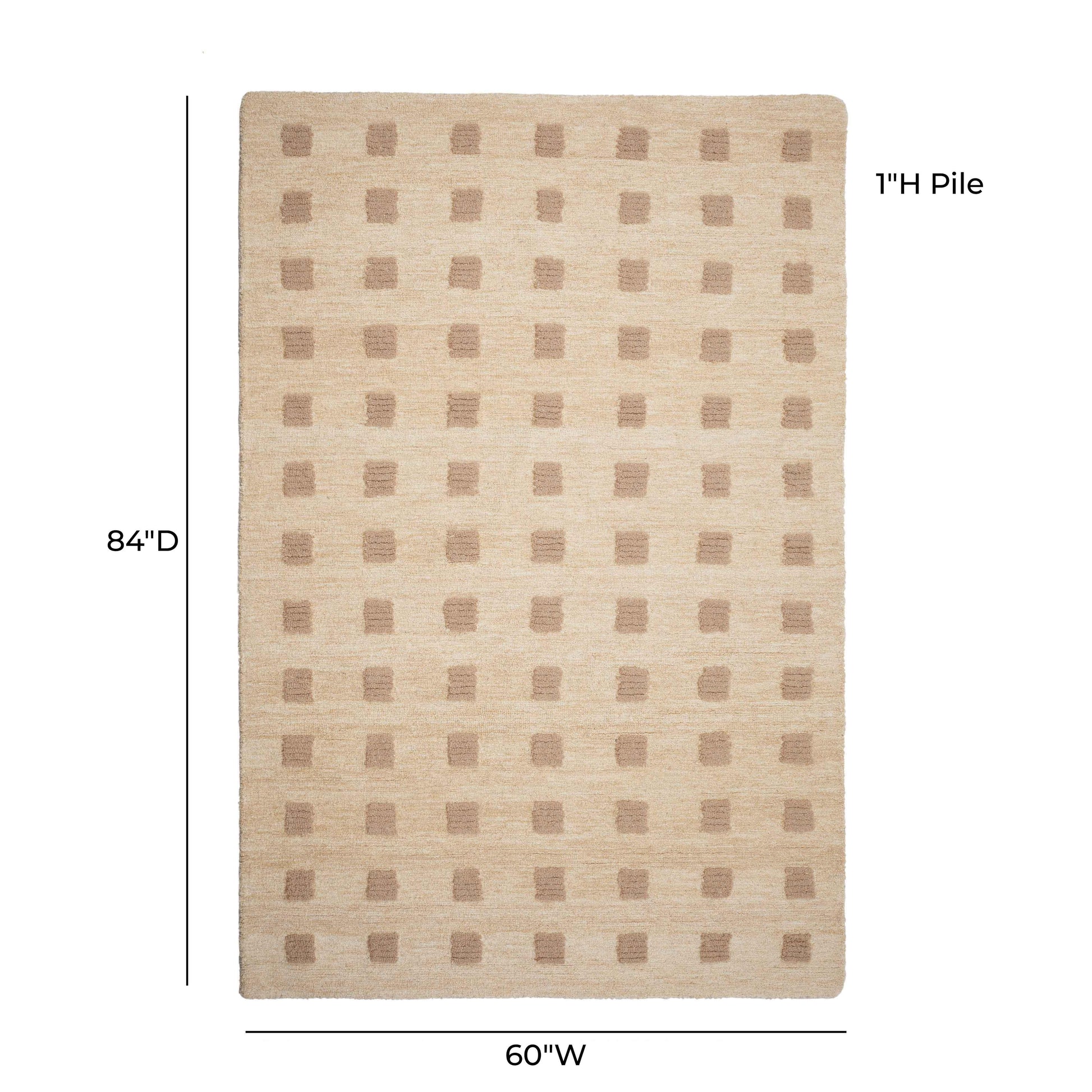 Hari Natural Hand-Tufted Rug Natural 5' x 7' by Tov Furniture