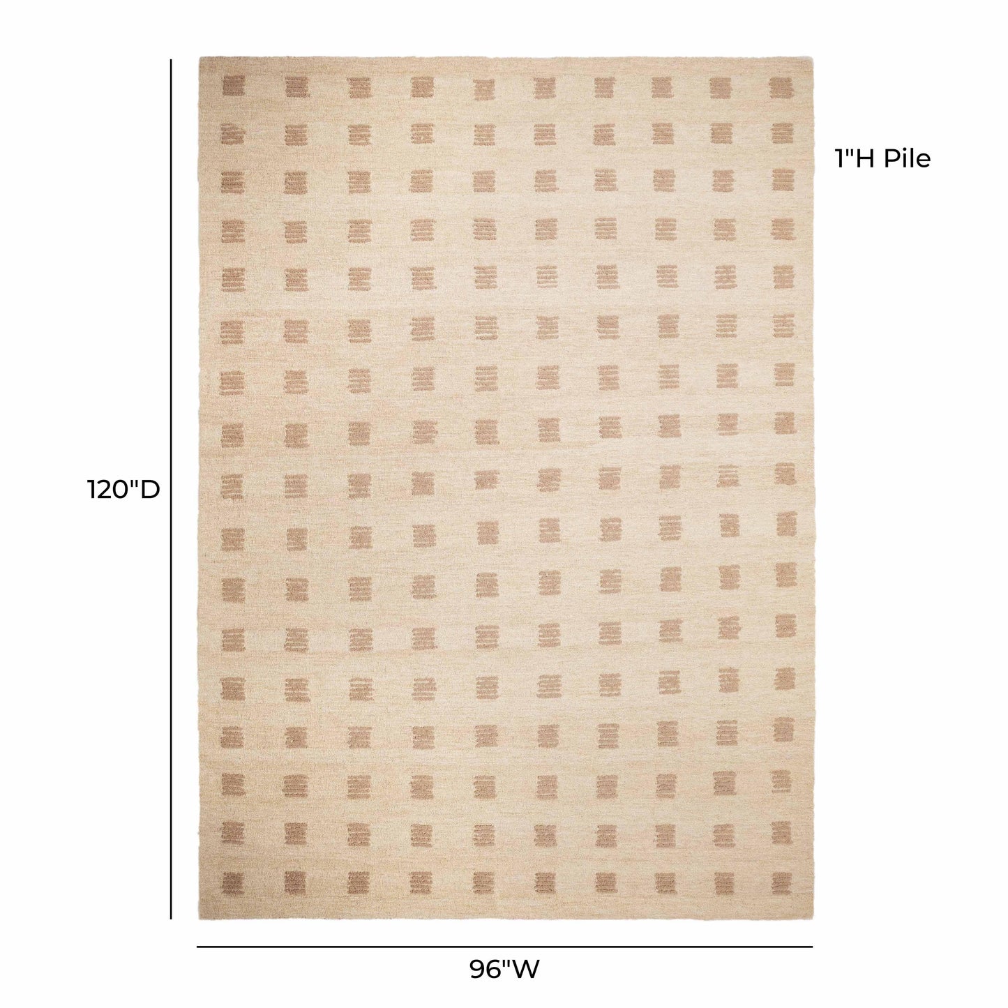 Hari Natural Hand-Tufted Rug Natural 8' x 10' by Tov Furniture
