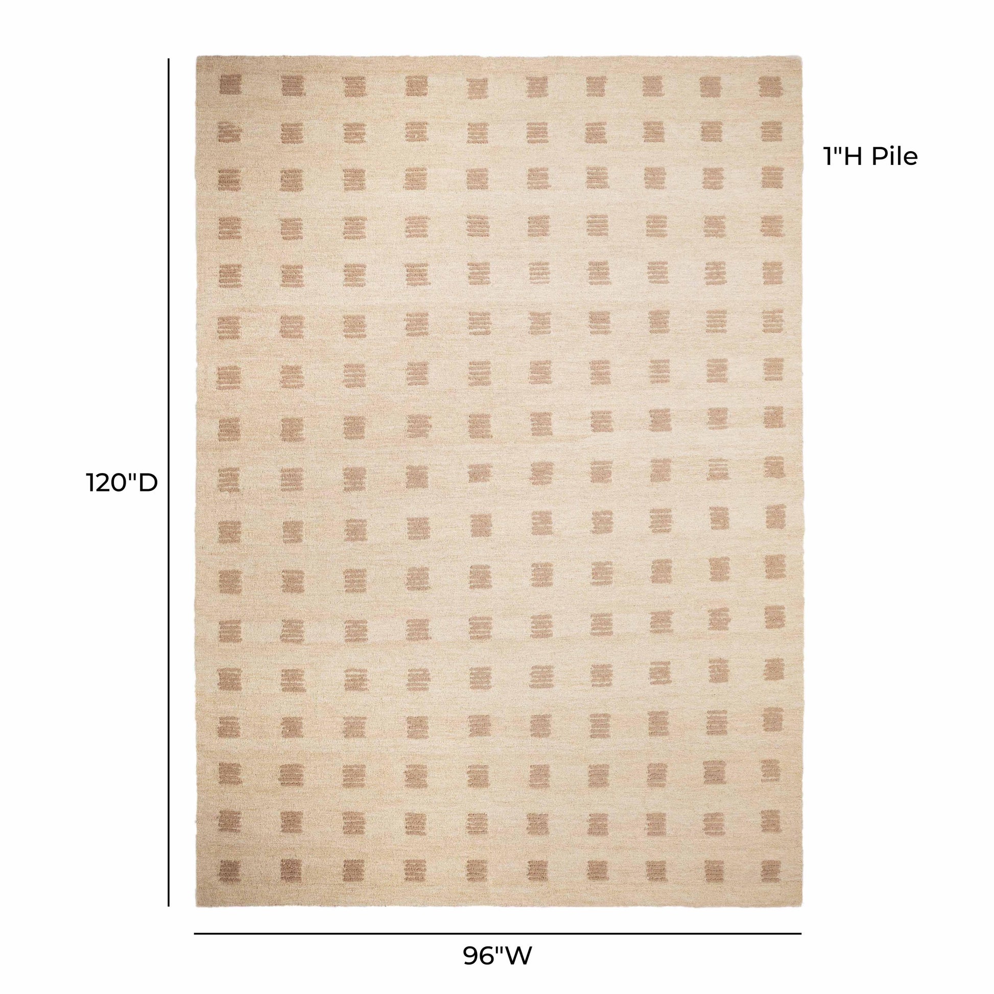 Hari Natural Hand-Tufted Rug Natural 8' x 10' by Tov Furniture