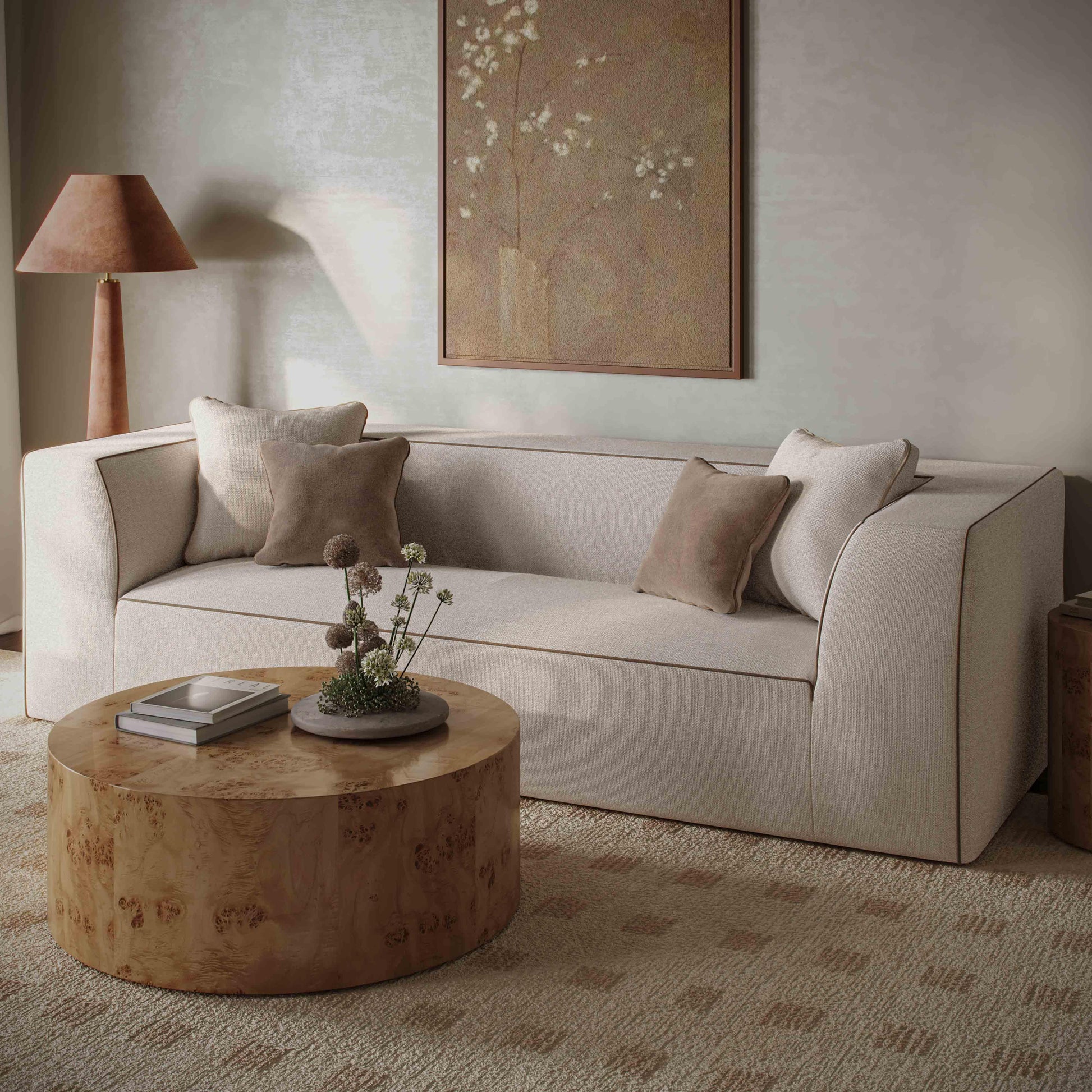 Hari Natural Hand-Tufted Rug Natural 9' x 12' by Tov Furniture