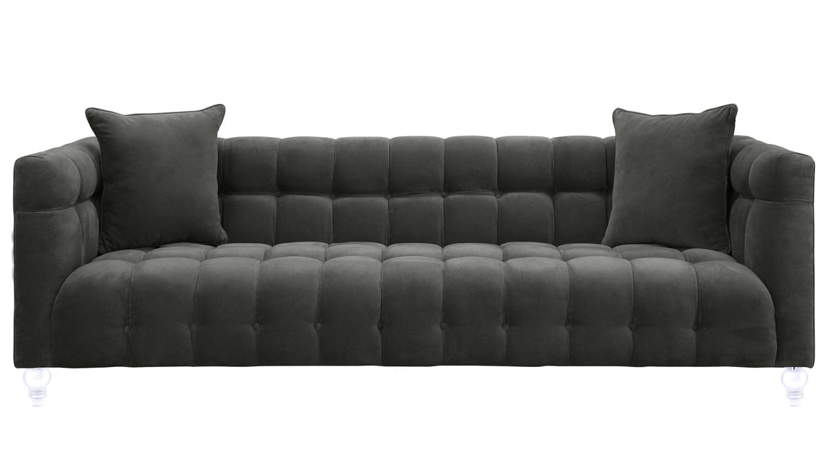 Bea Grey Performance Velvet Sofa by TOV Furniture – photo 1 of 6