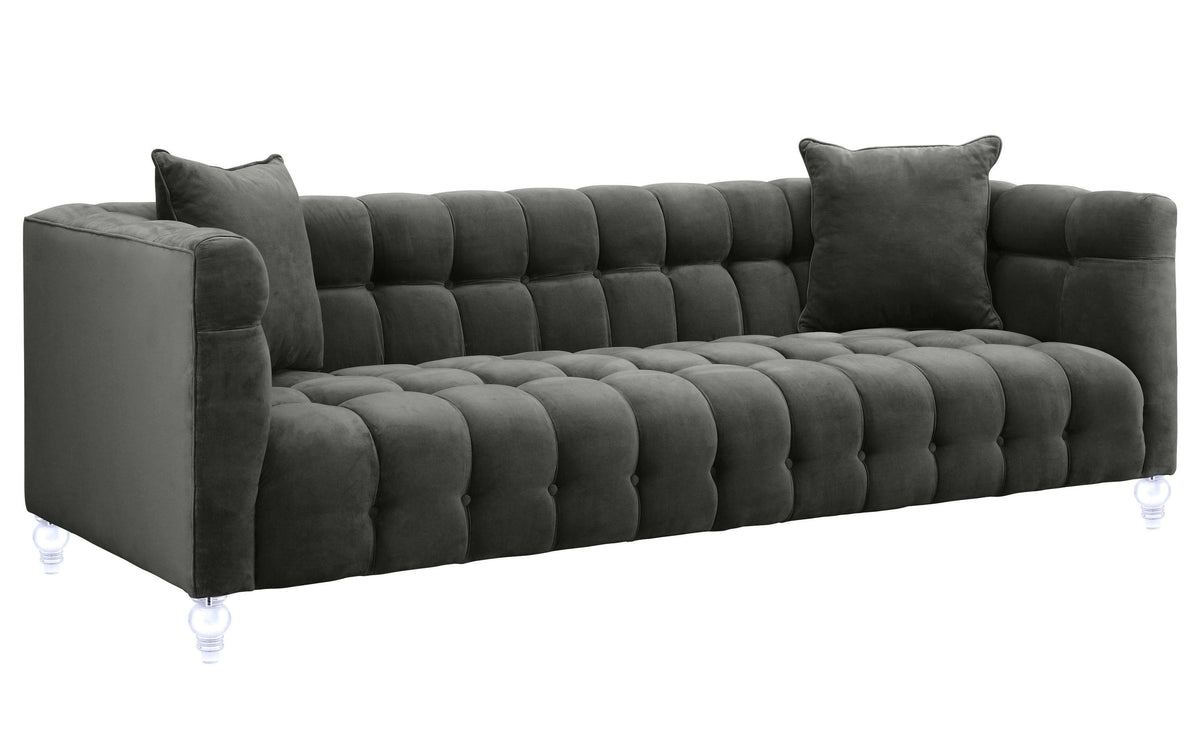 Bea Grey Performance Velvet Sofa by TOV Furniture – photo 3 of 6