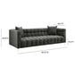 Bea 90 6 Velvet Tufted Sofa by TOV S110