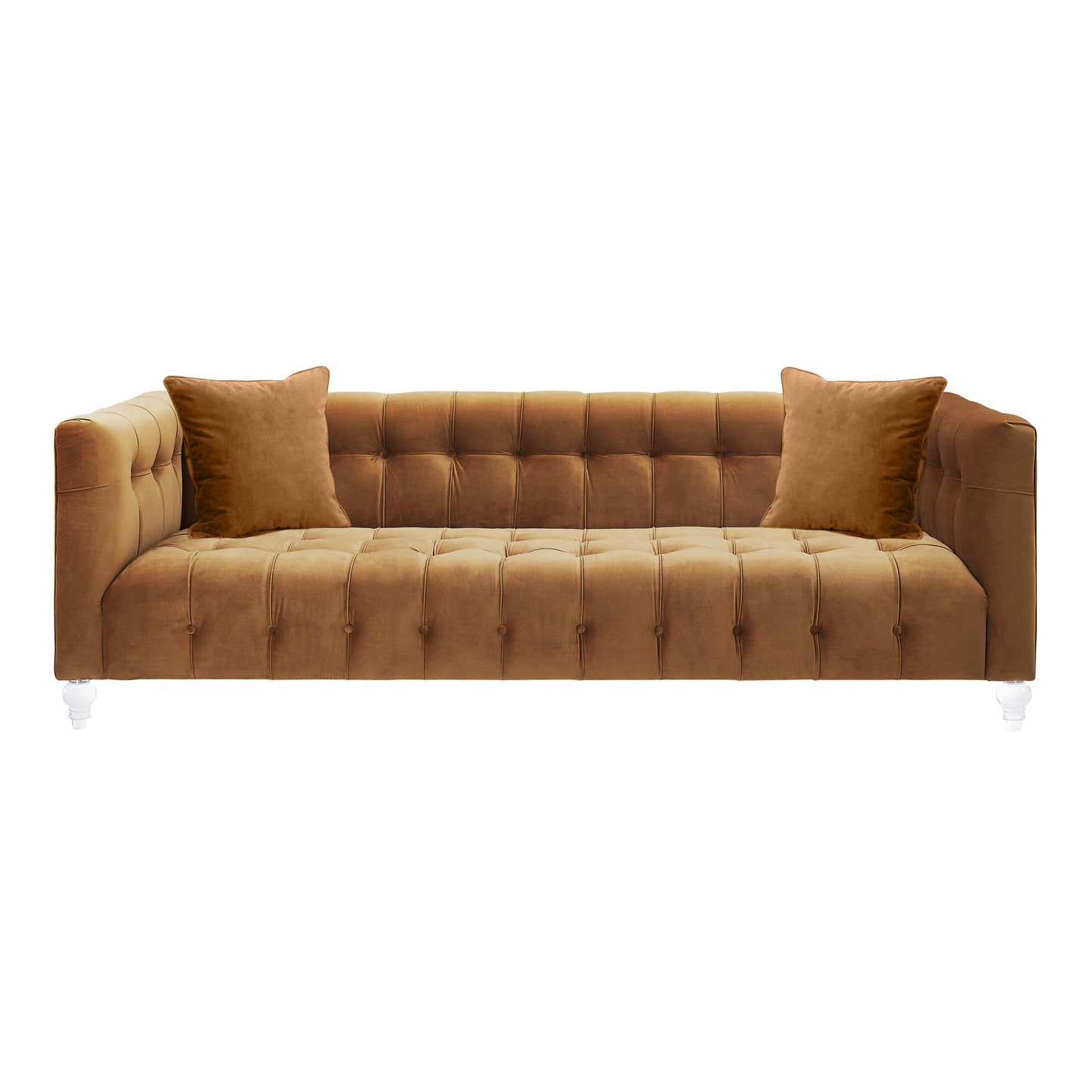 Bea 90 6 Velvet Tufted Sofa by TOV S109