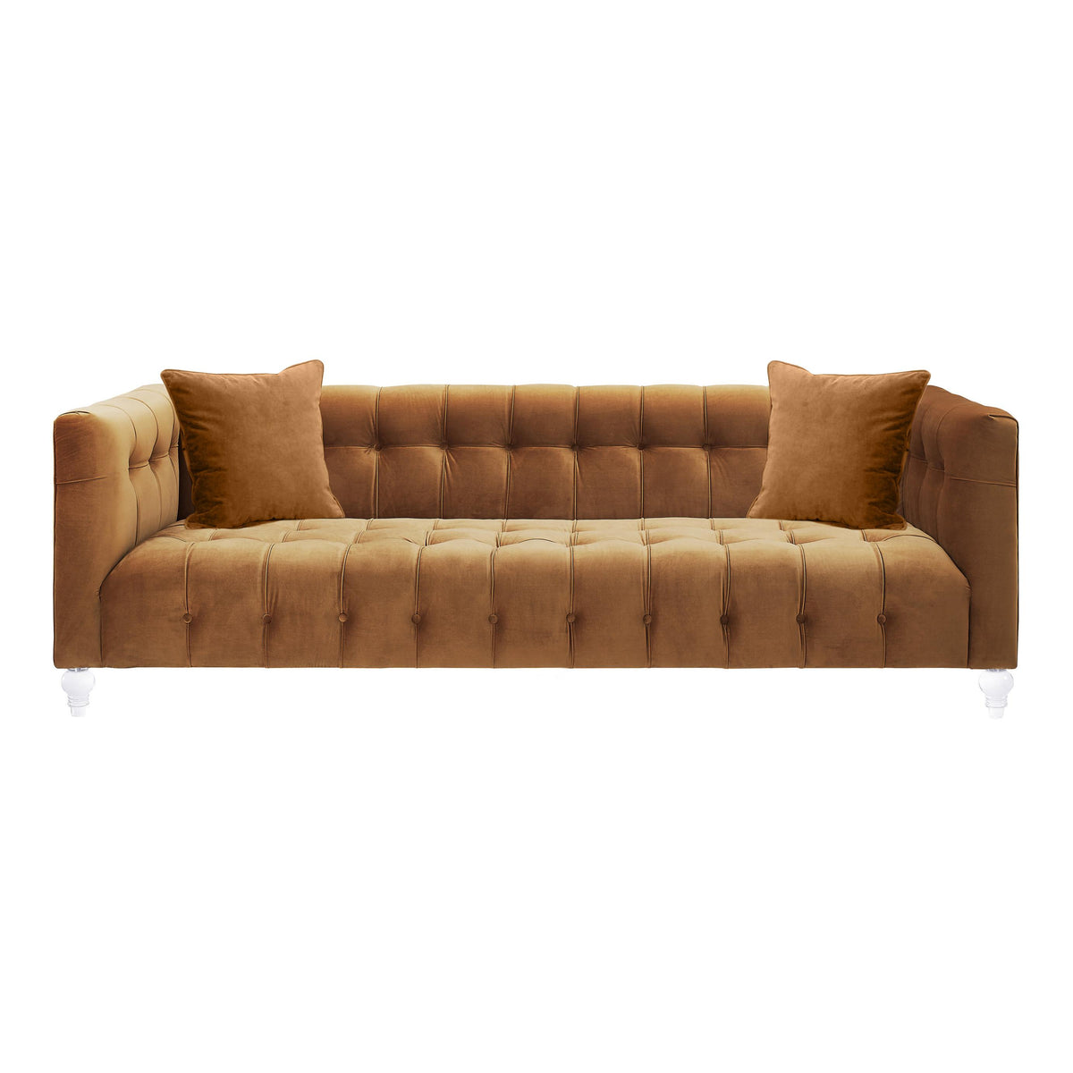 Bea Cognac Performance Velvet Sofa by TOV Furniture – photo 1 of 6