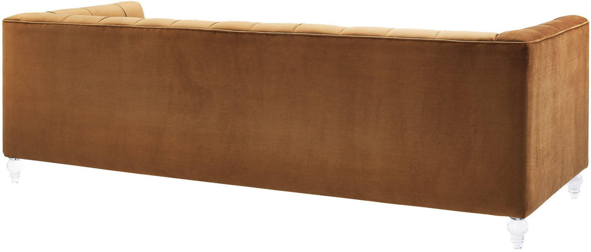 Bea Cognac Performance Velvet Sofa by TOV Furniture – photo 4 of 6