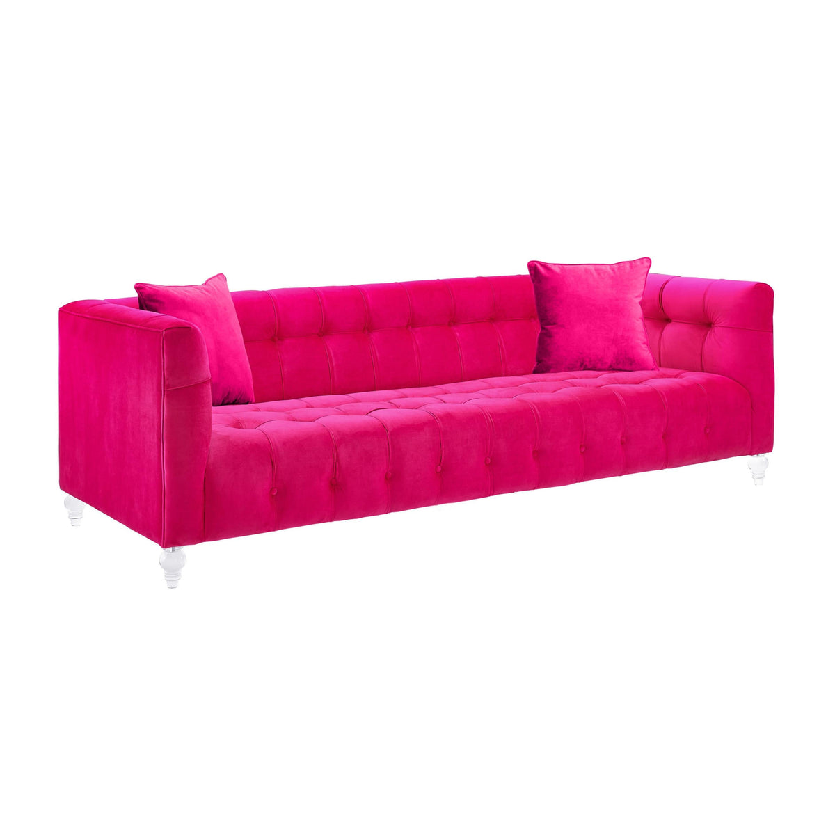 Bea Hot Pink Performance Velvet Sofa by TOV Furniture – photo 3 of 6