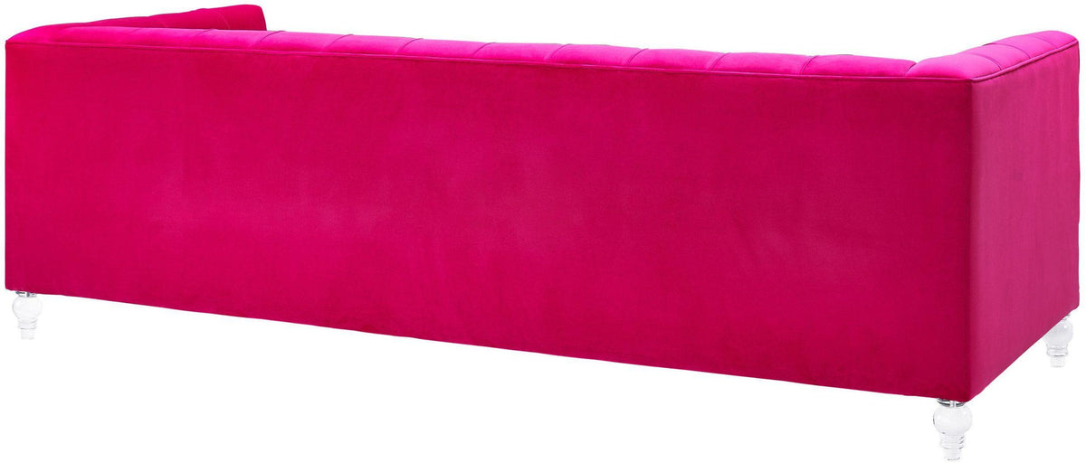 Bea Hot Pink Performance Velvet Sofa by TOV Furniture – photo 4 of 6