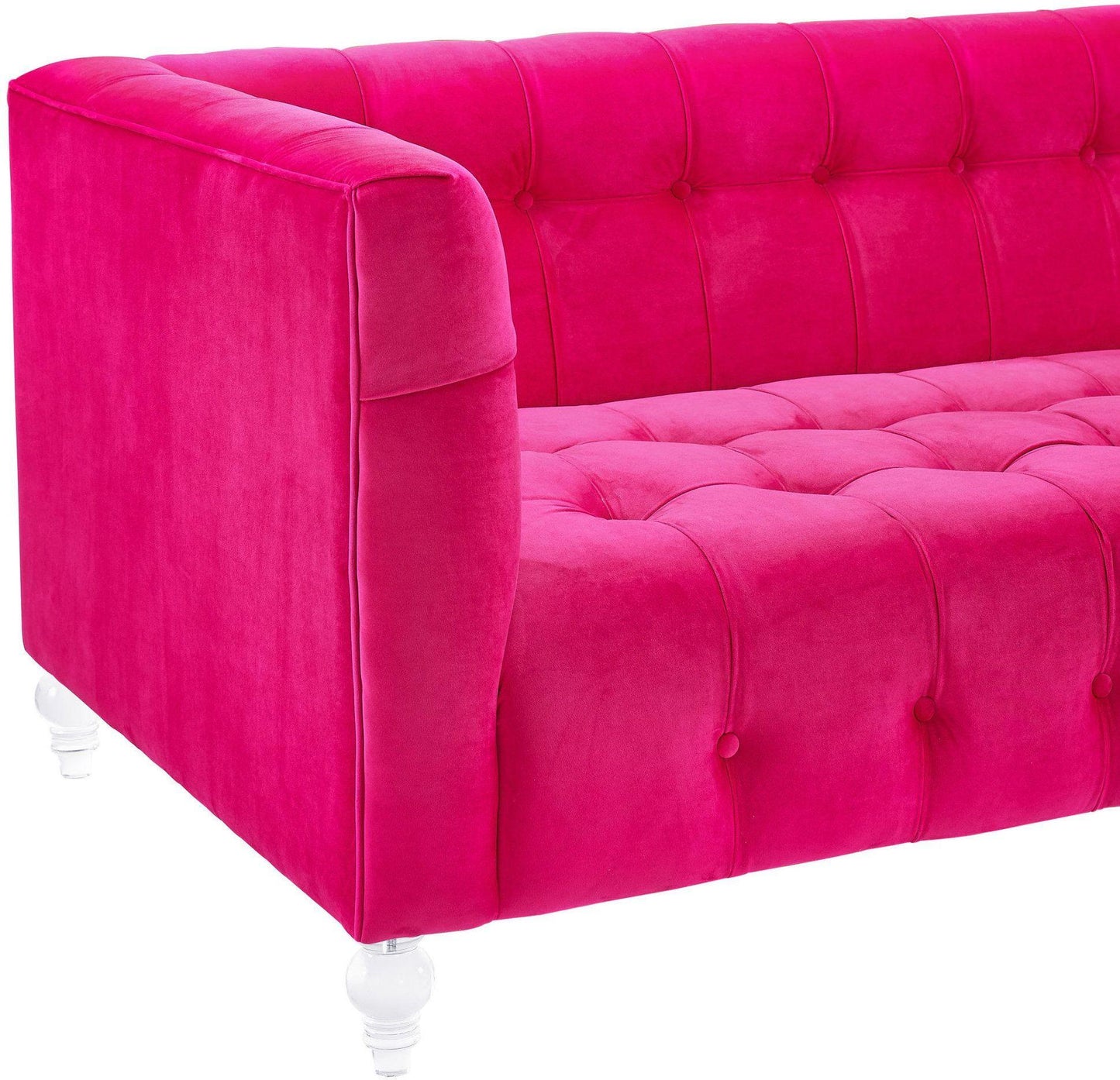Bea 90 6 Velvet Tufted Sofa by TOV S109