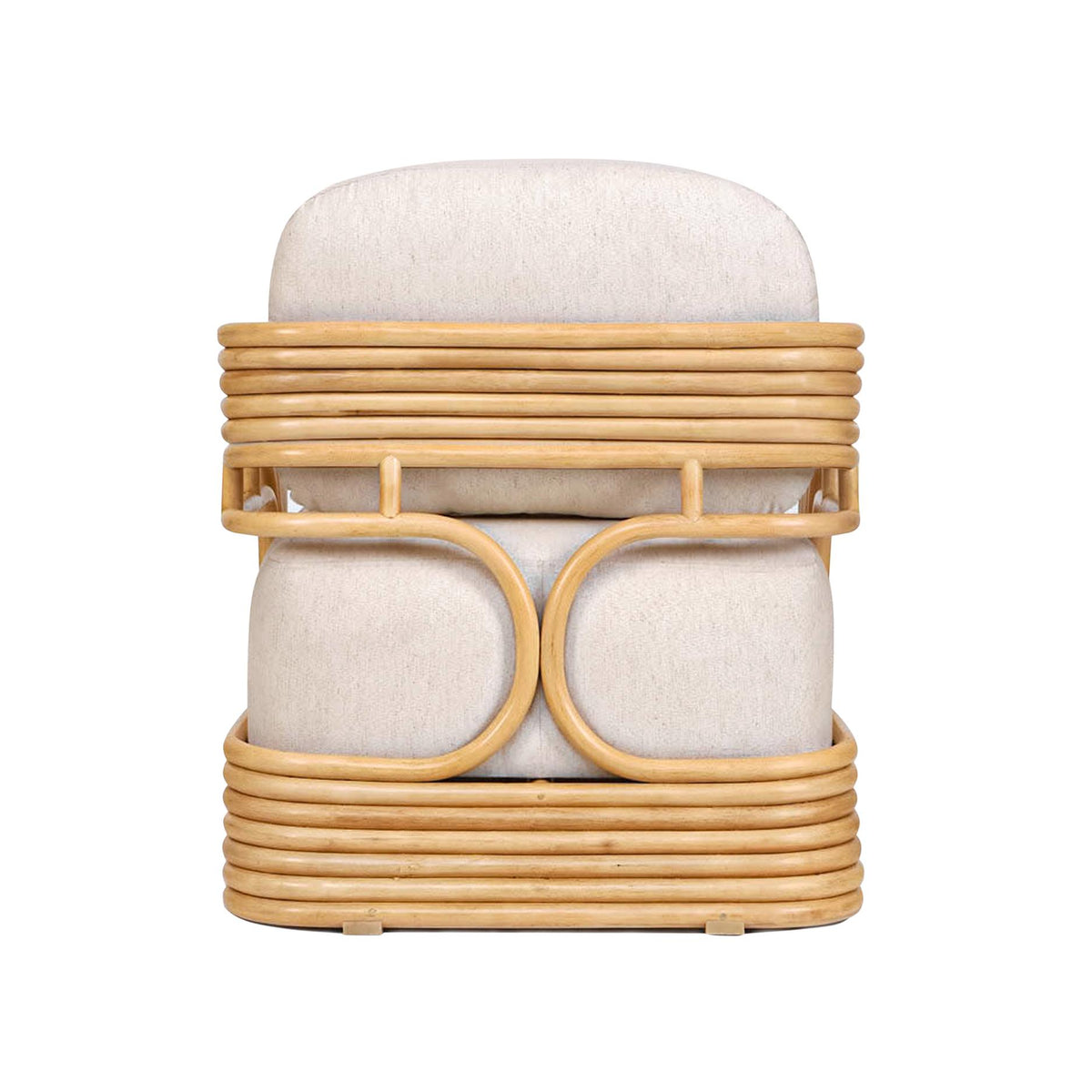 Lauretta Cream Performance Fabric and Natural Rattan Accent Chair by TOV Furniture – photo 6 of 8