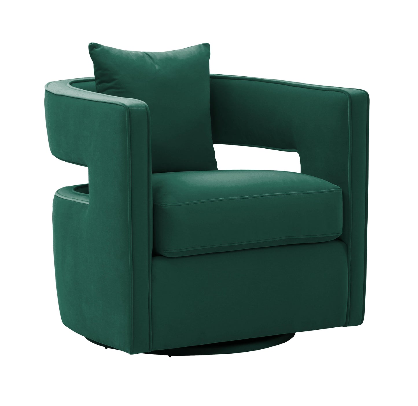 Kennedy Forest Green Swivel Chair by TOV