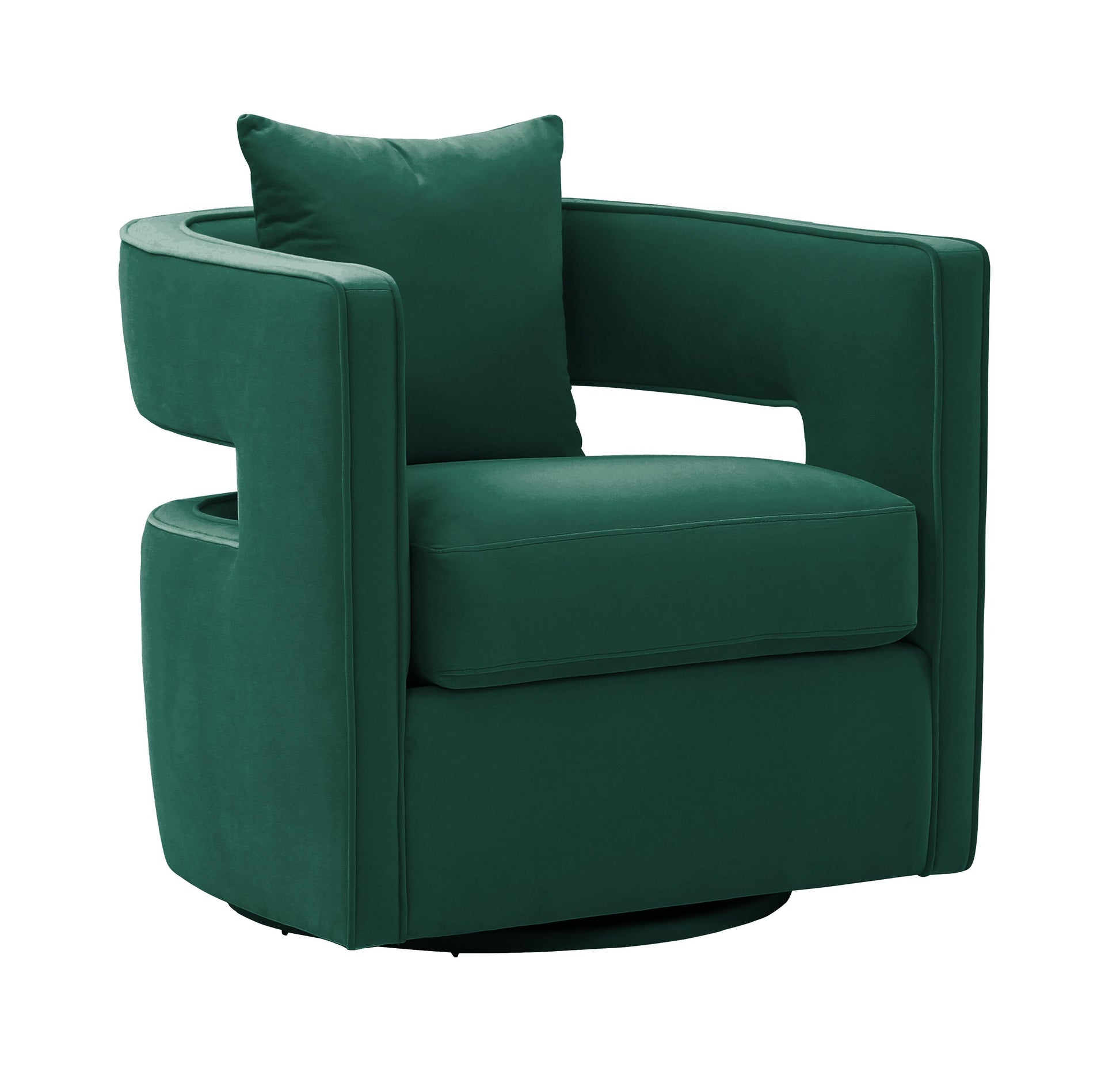 Kennedy Performance Velvet Swivel Accent Chair Forest Green by Tov Furniture