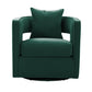 Kennedy Forest Green Swivel Chair by TOV