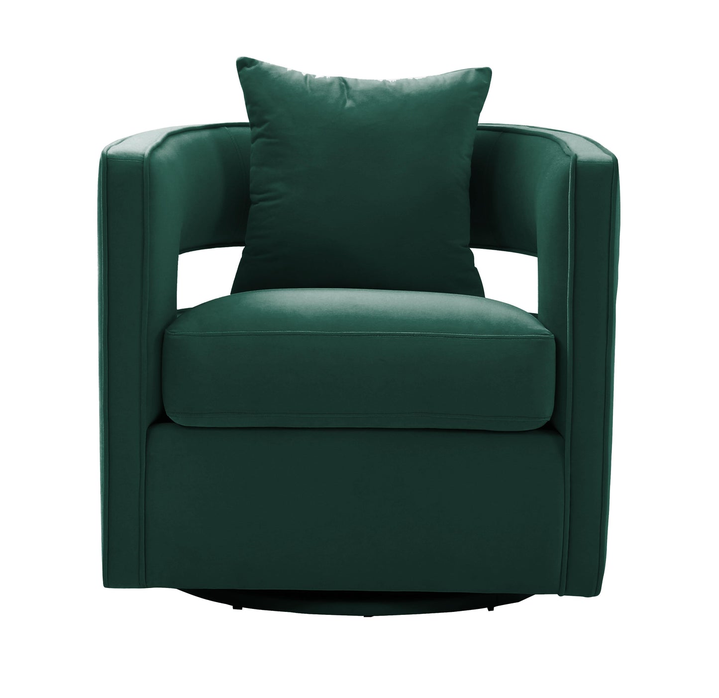 Kennedy Performance Velvet Swivel Accent Chair Forest Green by Tov Furniture