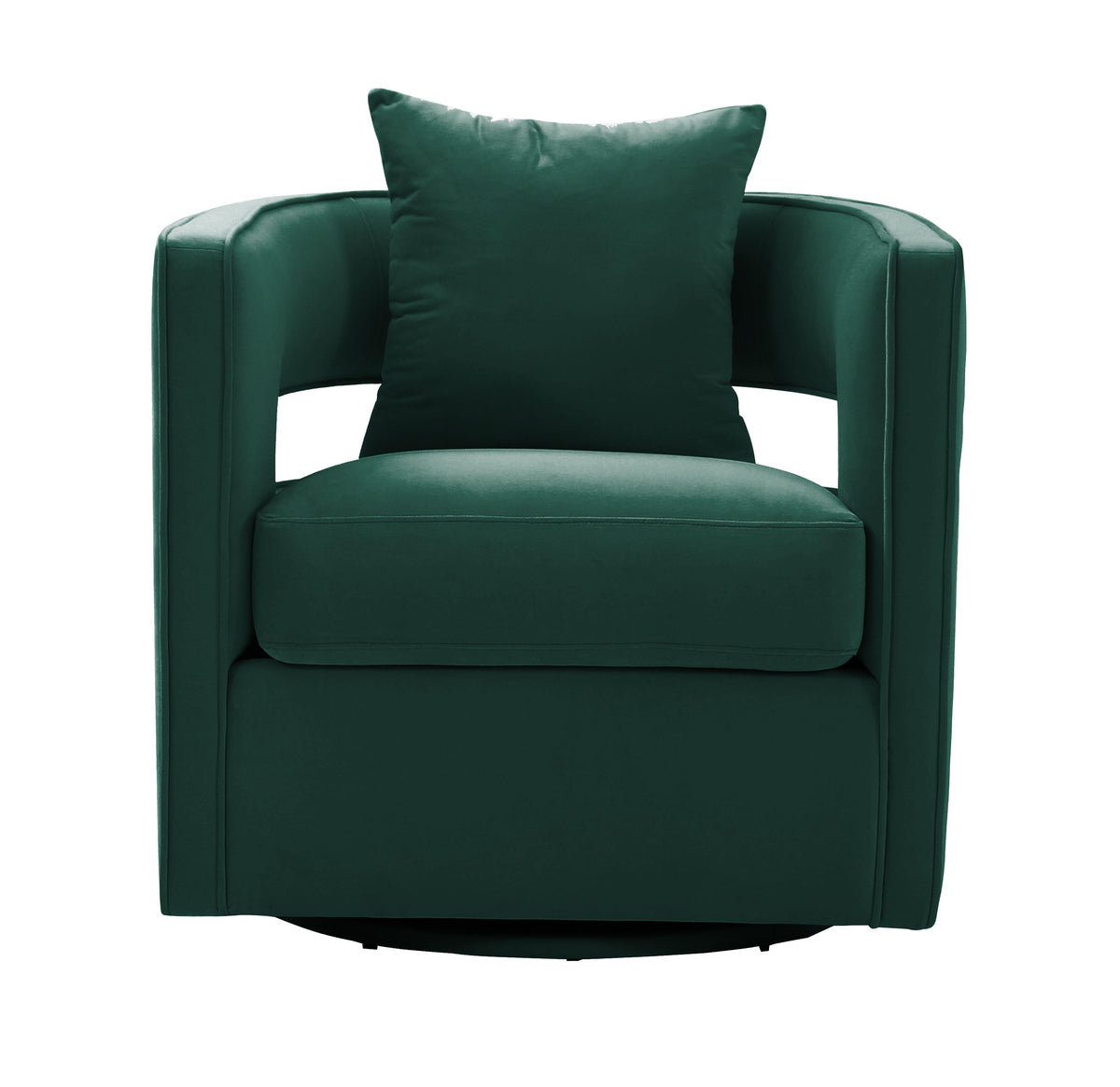 Kennedy Forest Green Performance Velvet Swivel Chair by TOV Furniture – photo 3 of 7