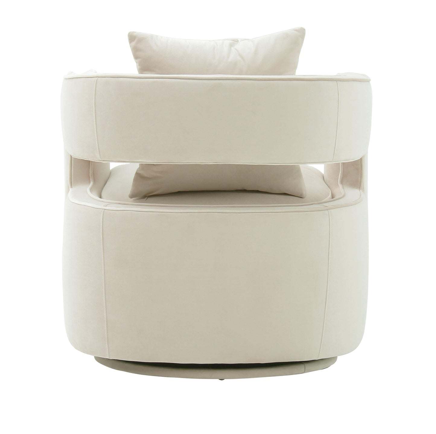 Kennedy Performance Velvet Swivel Accent Chair Cream by Tov Furniture