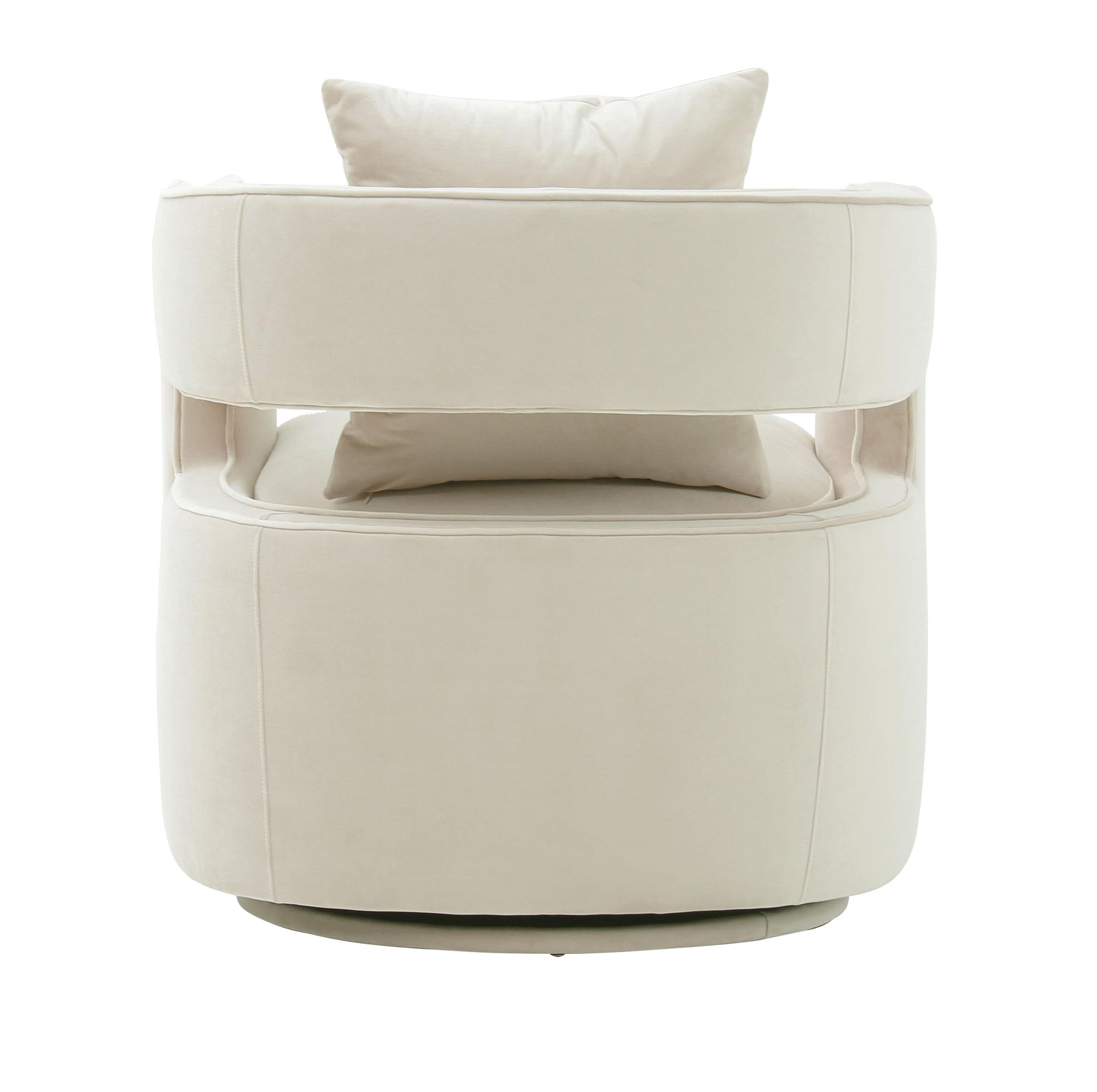 Kennedy Performance Velvet Swivel Accent Chair Cream by Tov Furniture