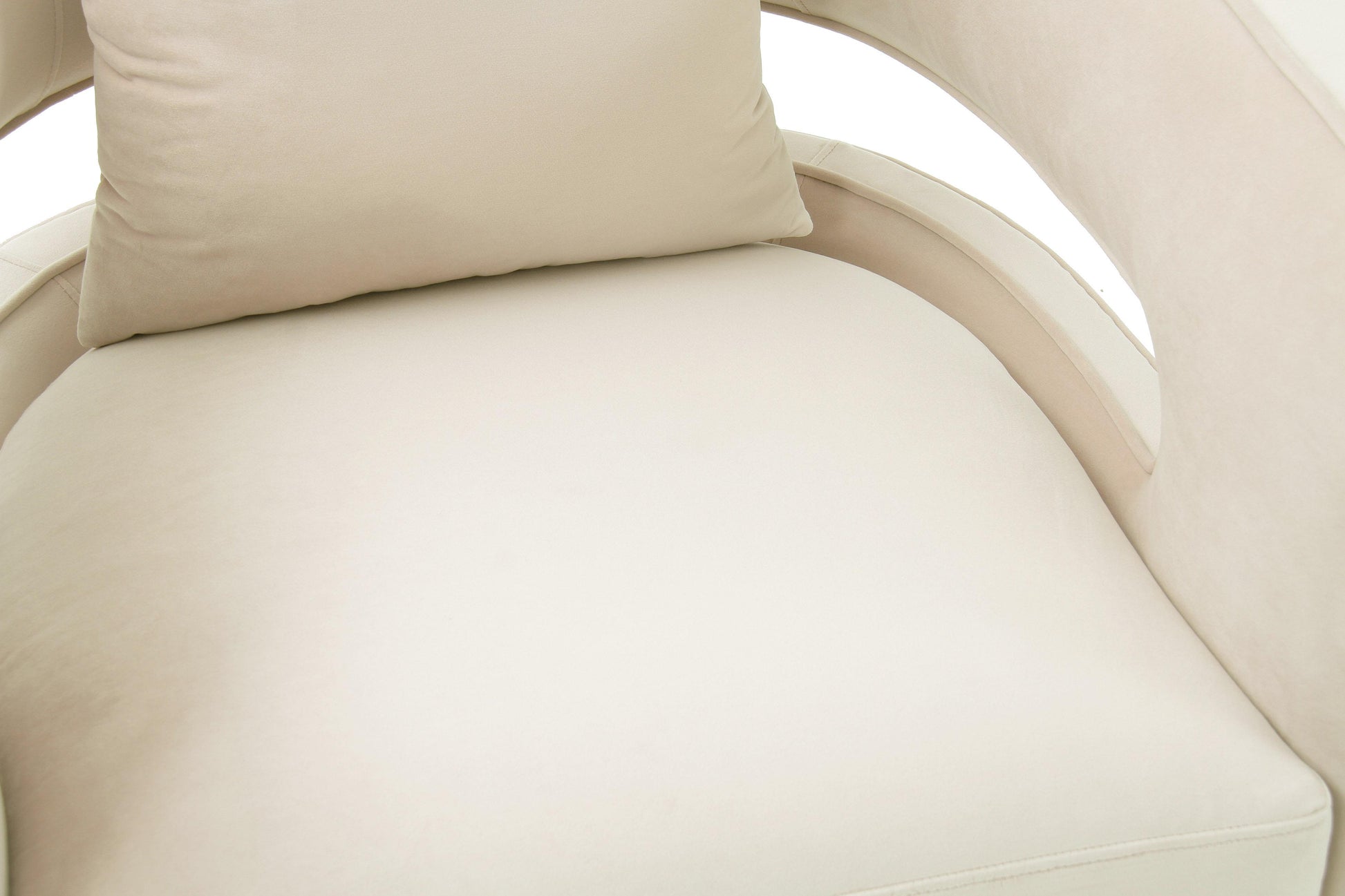 Kennedy Performance Velvet Swivel Accent Chair Cream by Tov Furniture
