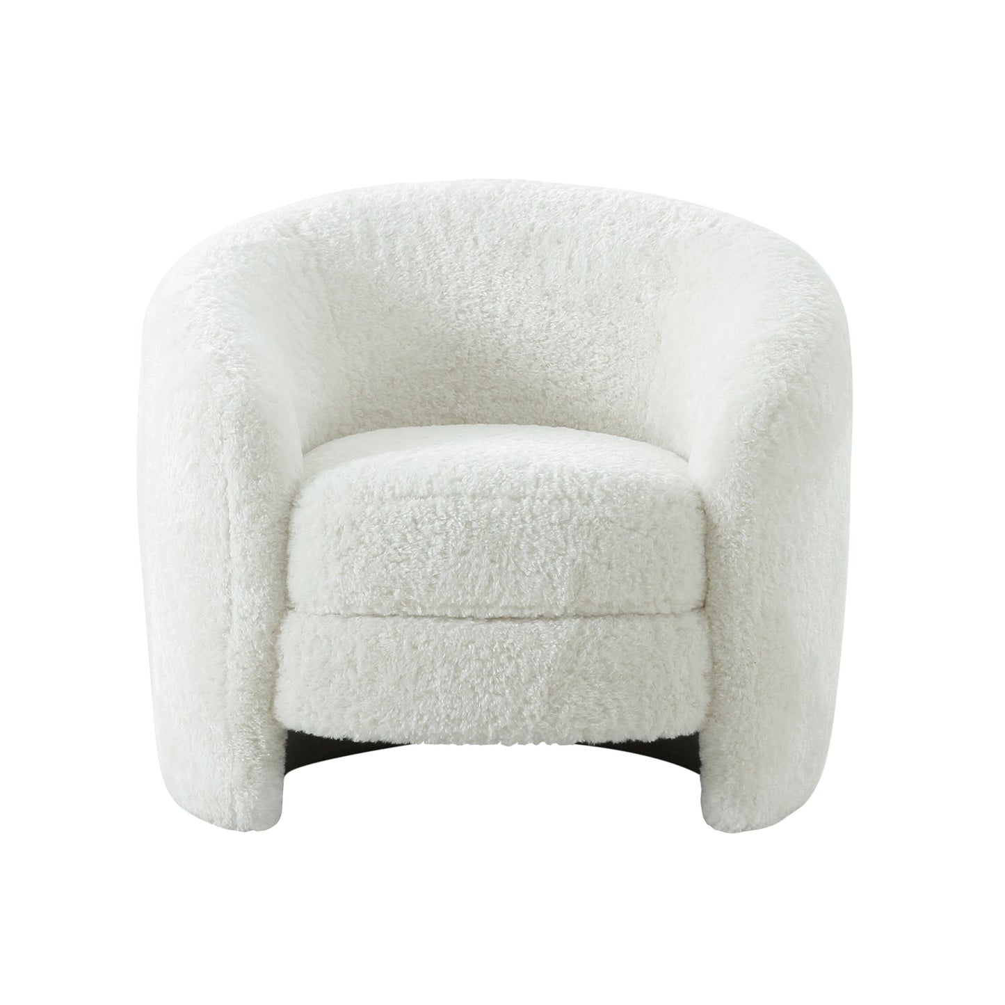Dakota Performance Faux Shearling Armchair White by Tov Furniture