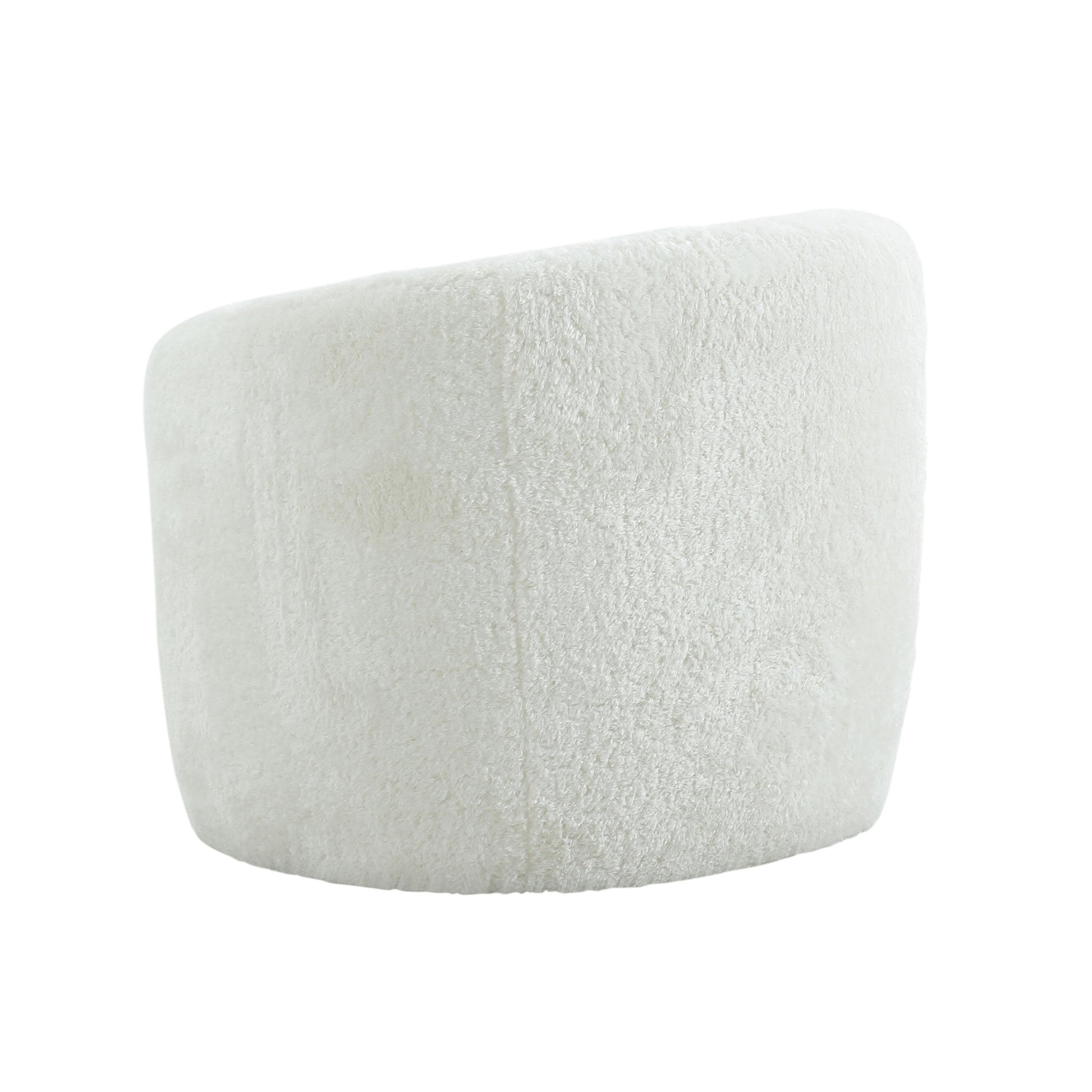 Dakota Performance Faux Shearling Armchair White by Tov Furniture