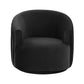 London Pleated Velvet Swivel Chair by TOV S44154