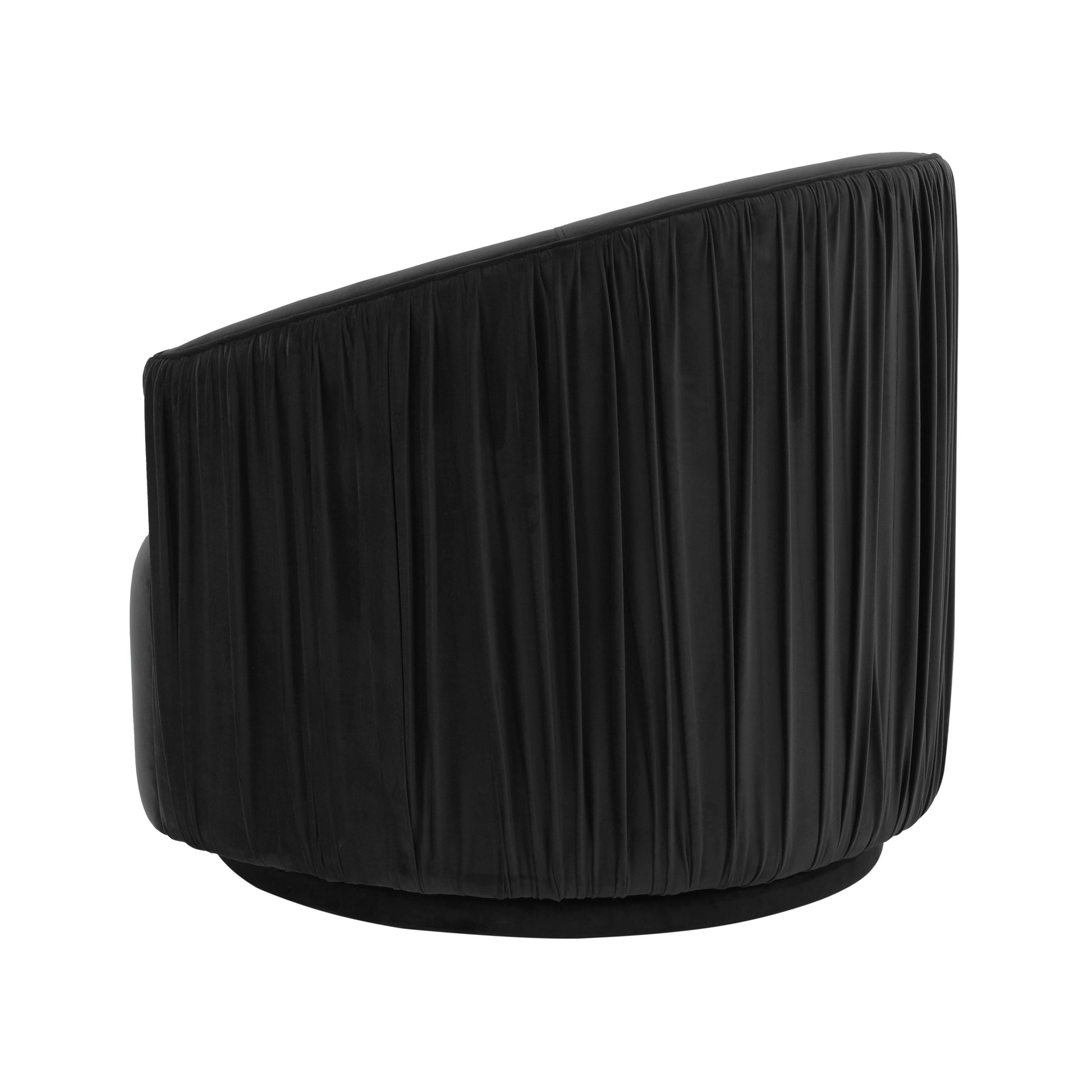 London Pleated Velvet Swivel Chair by TOV S44154