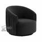 London Pleated Velvet Swivel Chair by TOV S44153