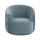 London Pleated Velvet Swivel Chair by TOV S44152