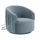 London Pleated Velvet Swivel Chair by TOV S44151