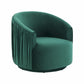 London Pleated Velvet Swivel Chair by TOV S44153