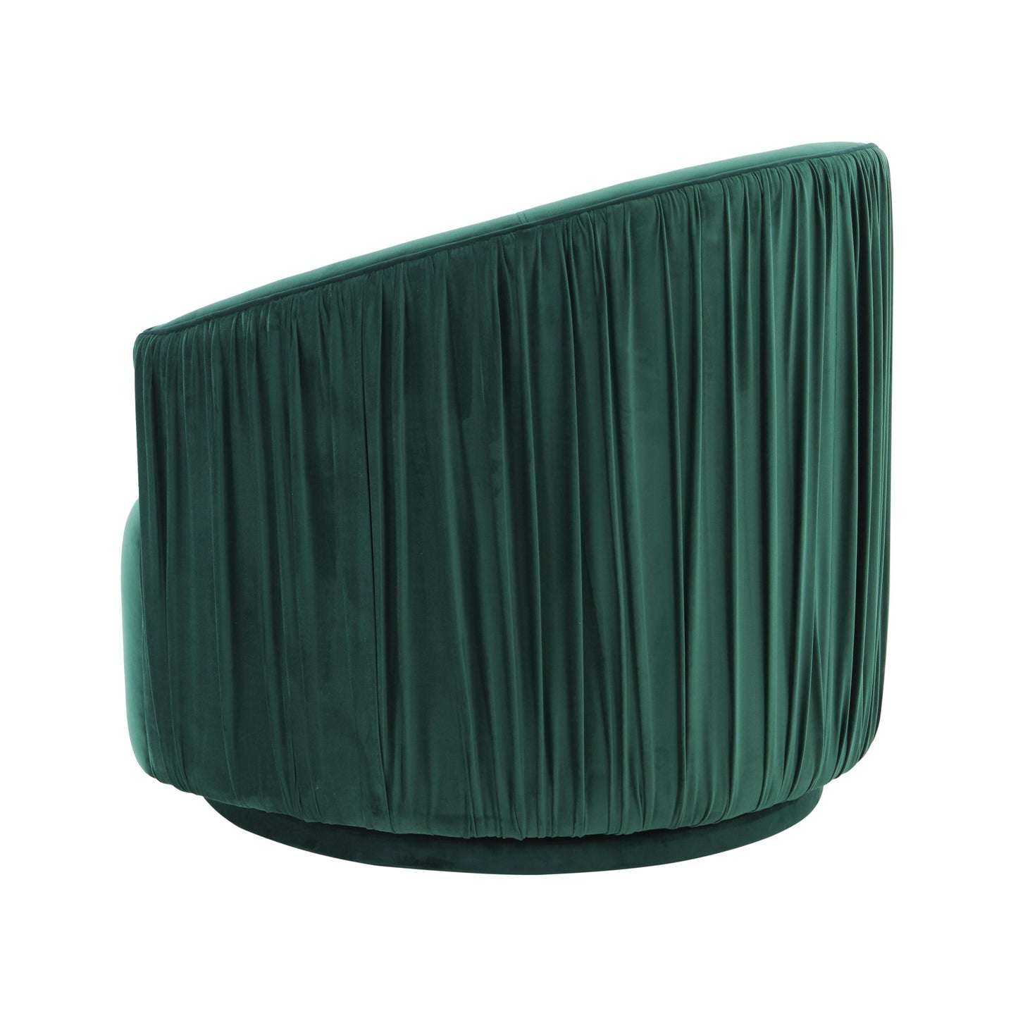 London Pleated Velvet Swivel Chair by TOV S44152