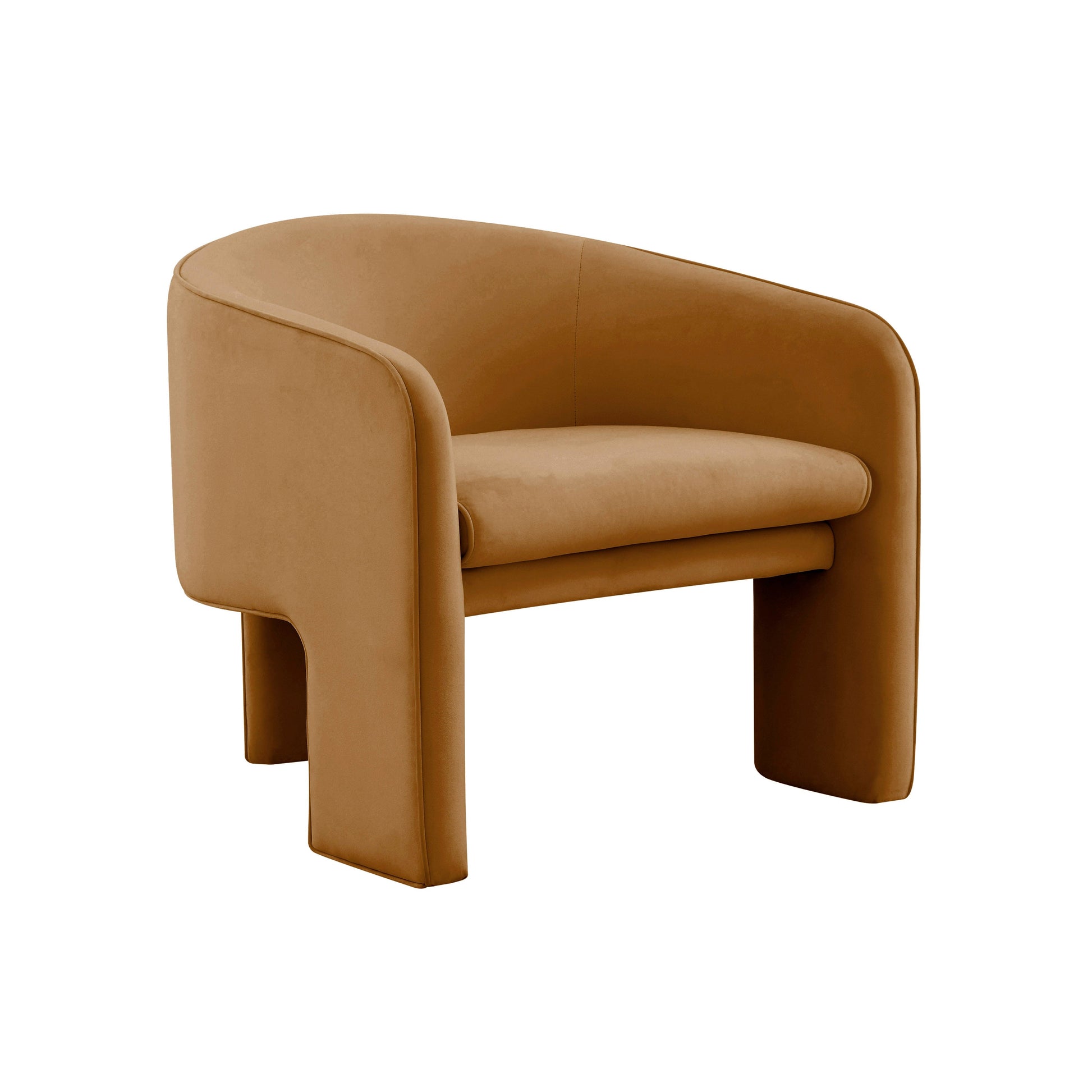 Marla Performance Velvet Accent Chair Cognac by Tov Furniture
