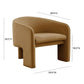 Marla Cognac Velvet Accent Chair by TOV