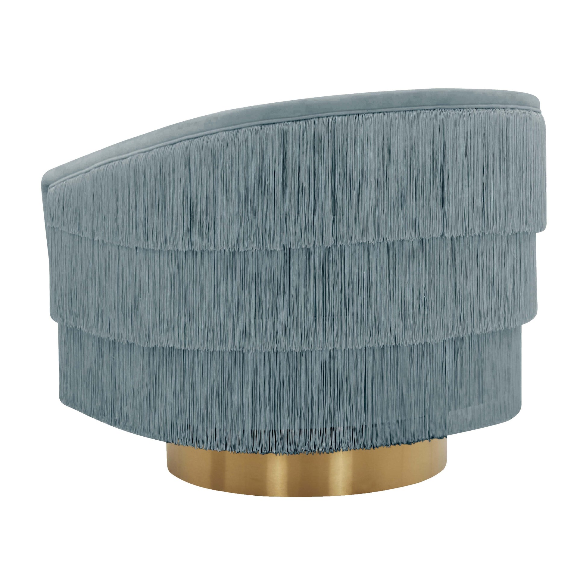 Flapper Velvet Swivel Chair Bluestone by Tov Furniture