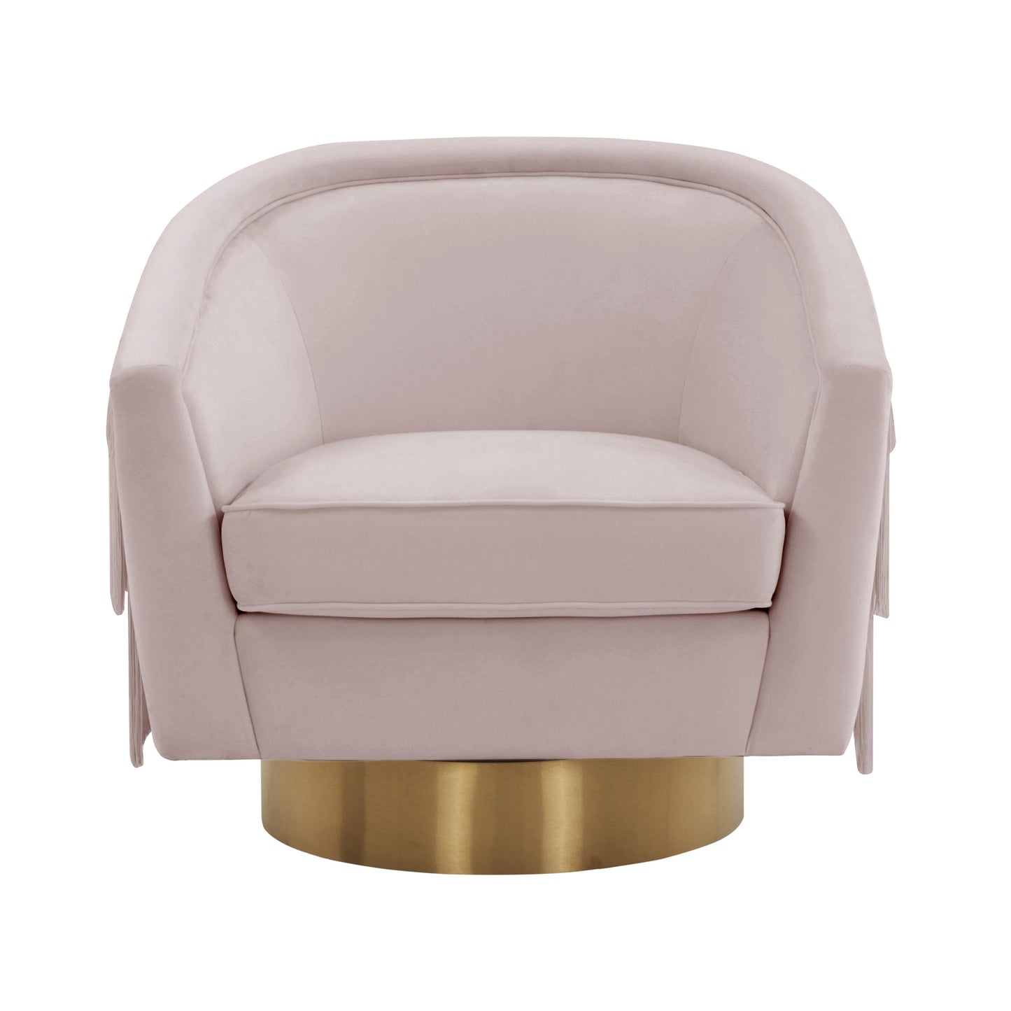 Flapper Velvet Swivel Chair Blush by Tov Furniture