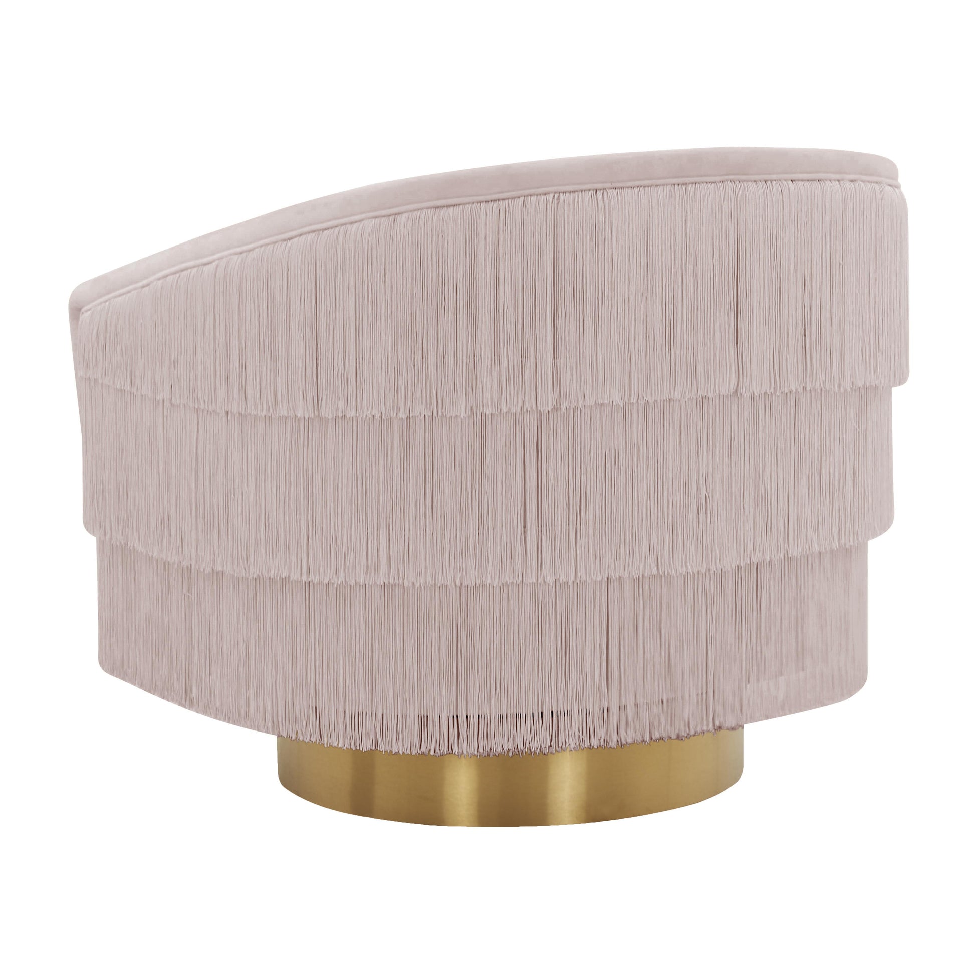 Flapper Velvet Swivel Chair Blush by Tov Furniture