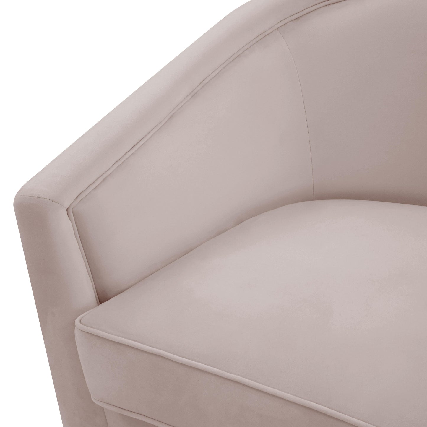 Flapper Velvet Swivel Chair Blush by Tov Furniture