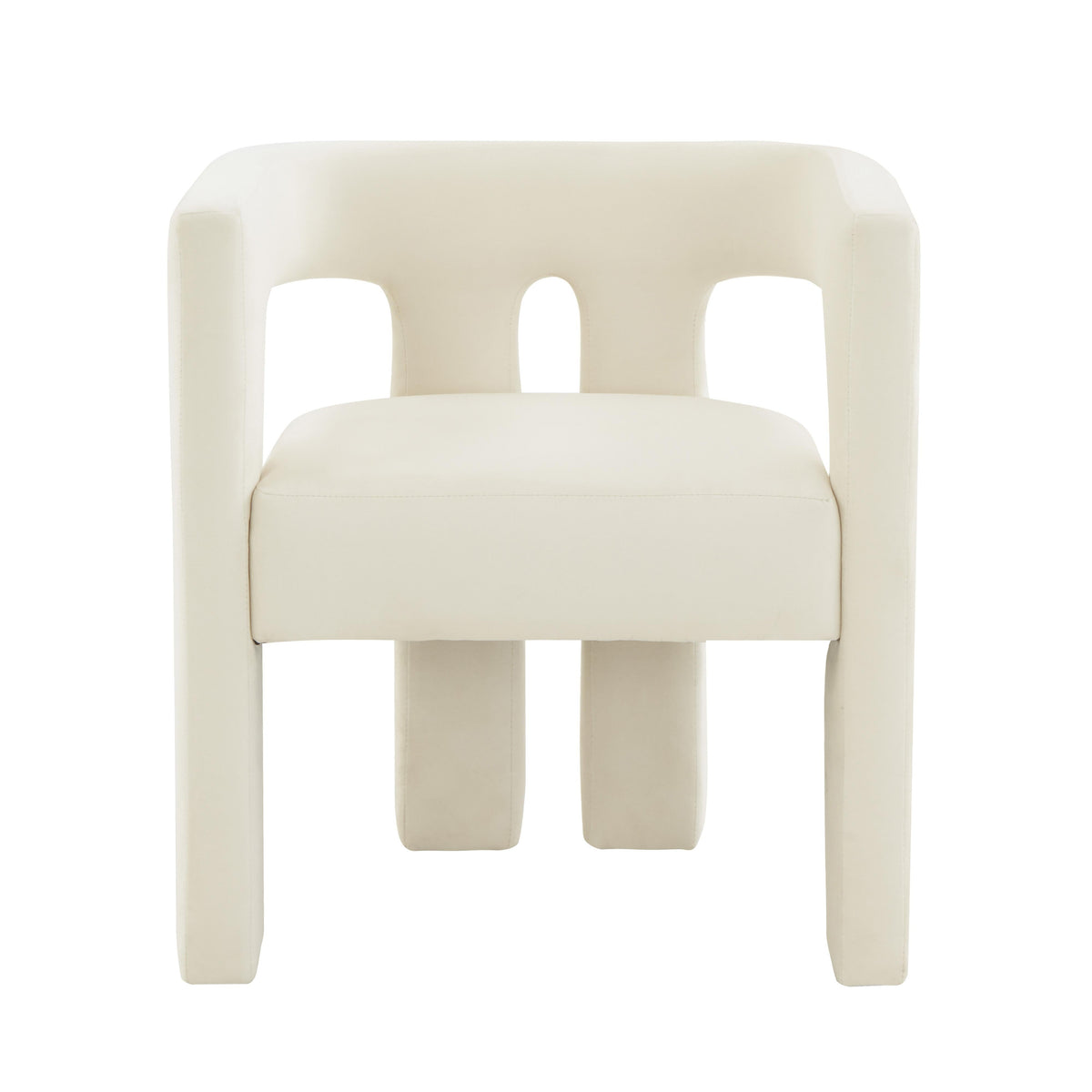 Sloane Cream Performance Velvet Accent Chair by TOV Furniture – photo 3 of 7