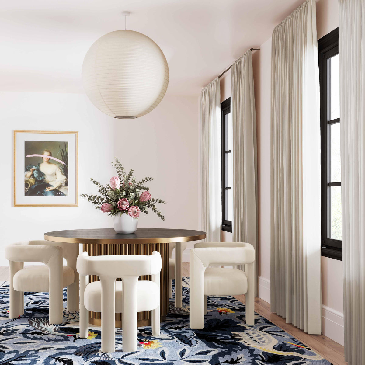 Sloane Cream Performance Velvet Accent Chair by TOV Furniture – photo 2 of 7