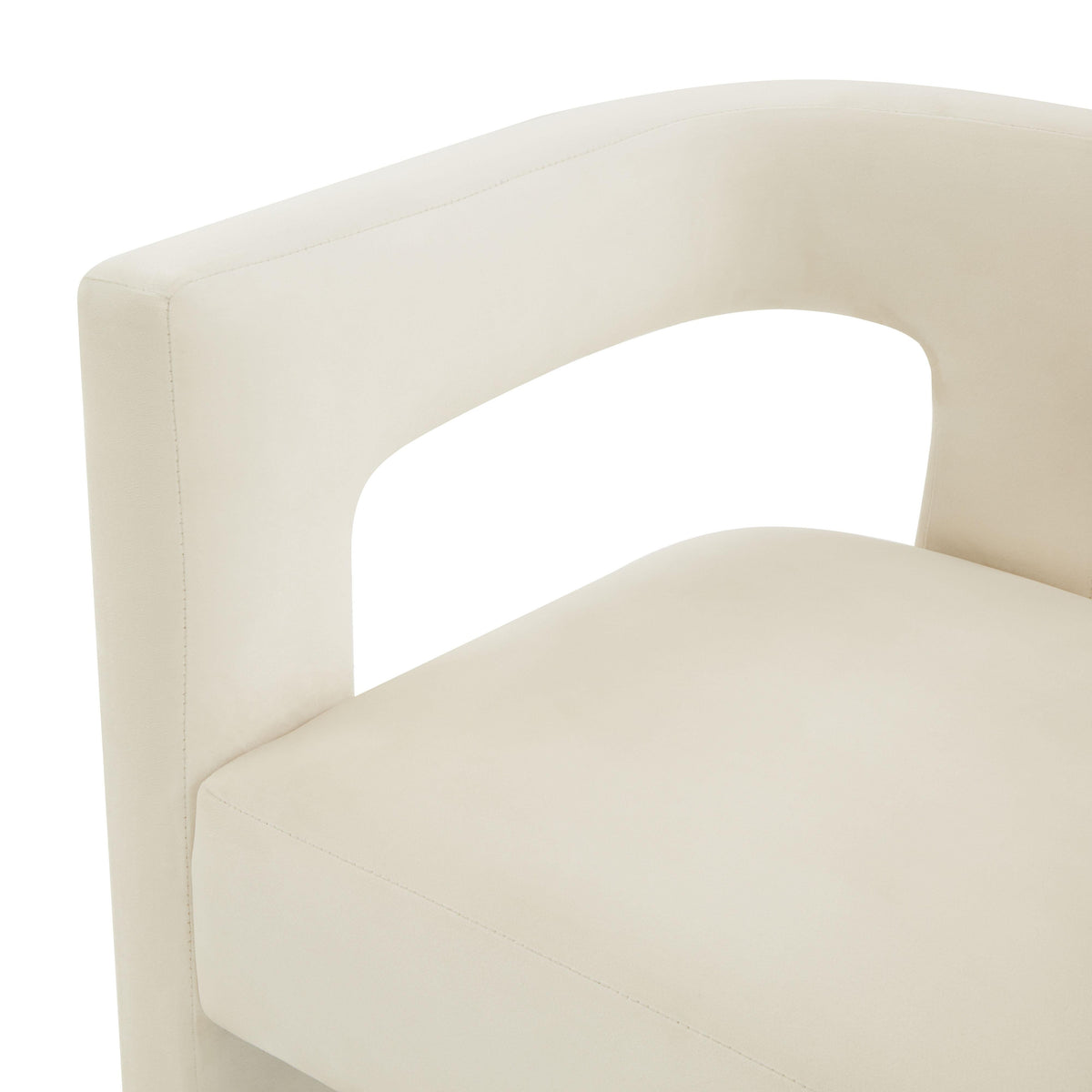 Sloane Cream Performance Velvet Accent Chair by TOV Furniture – photo 5 of 7