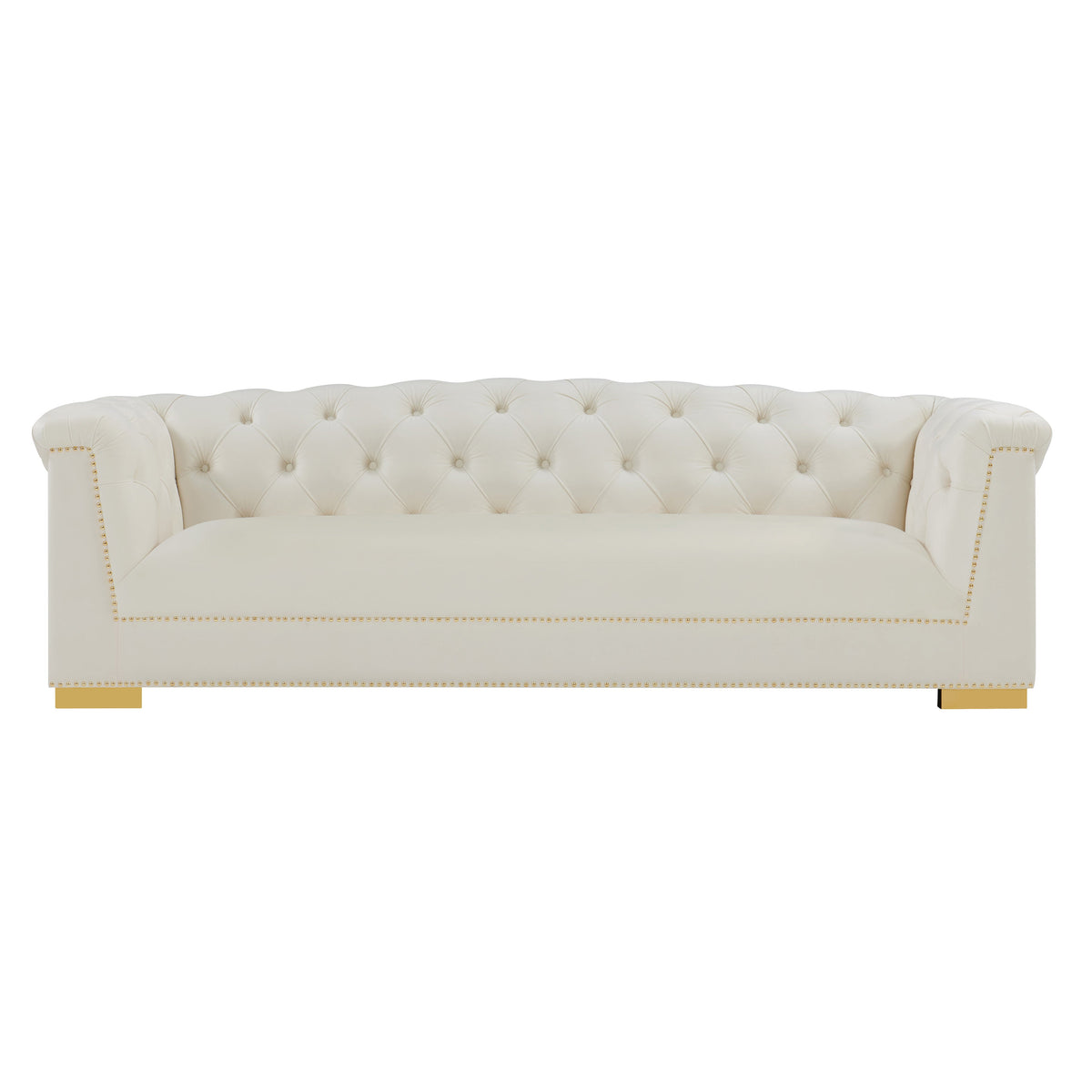 Farah Cream Performance Velvet Sofa By Inspire Me! Home Decor by TOV Furniture – photo 3 of 7