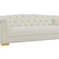 Farah Cream Velvet Sofa by TOV