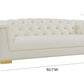 Farah Cream Velvet Sofa by TOV